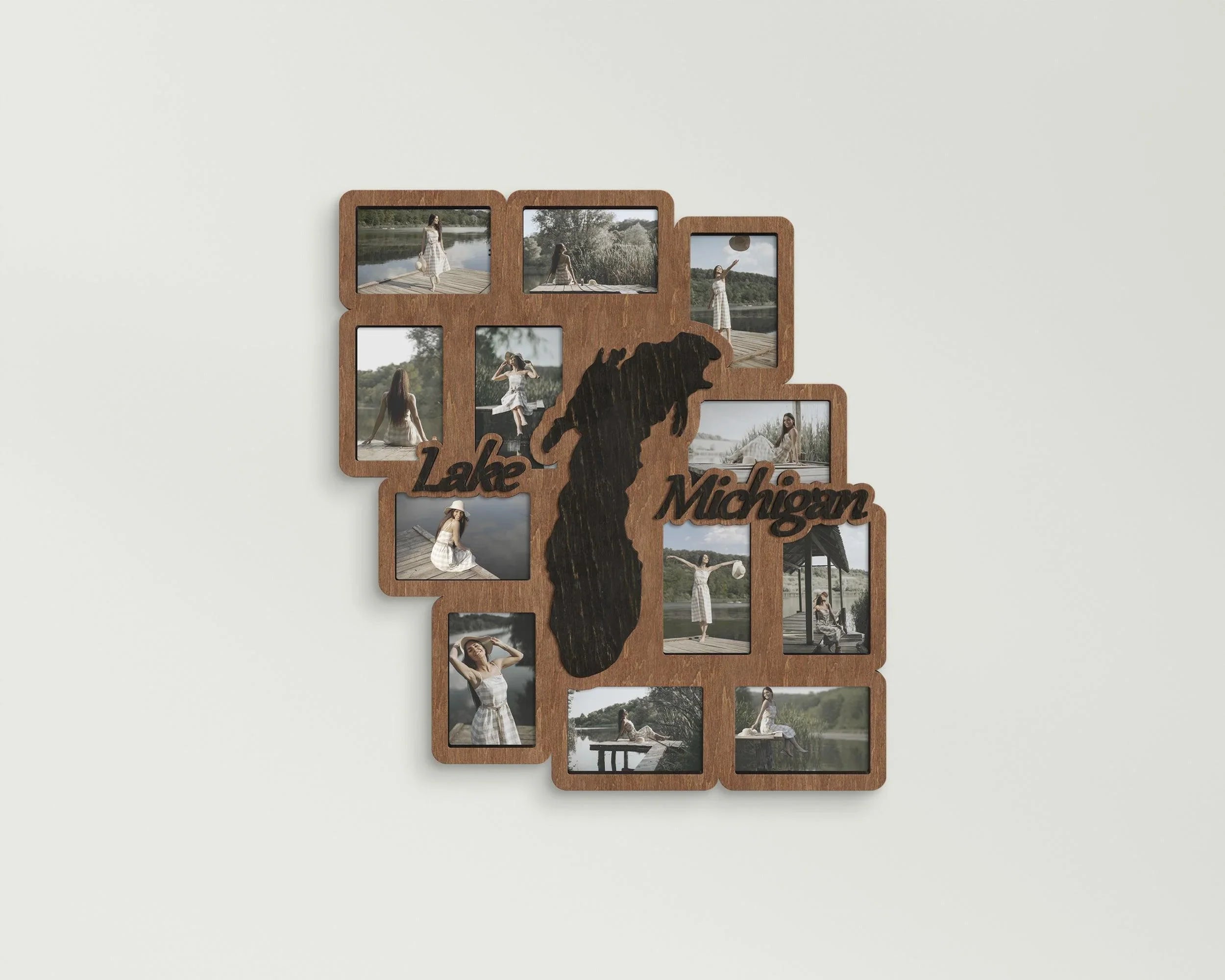 Personalized Lake Map | Picture Frame Collage - The Frame Depot