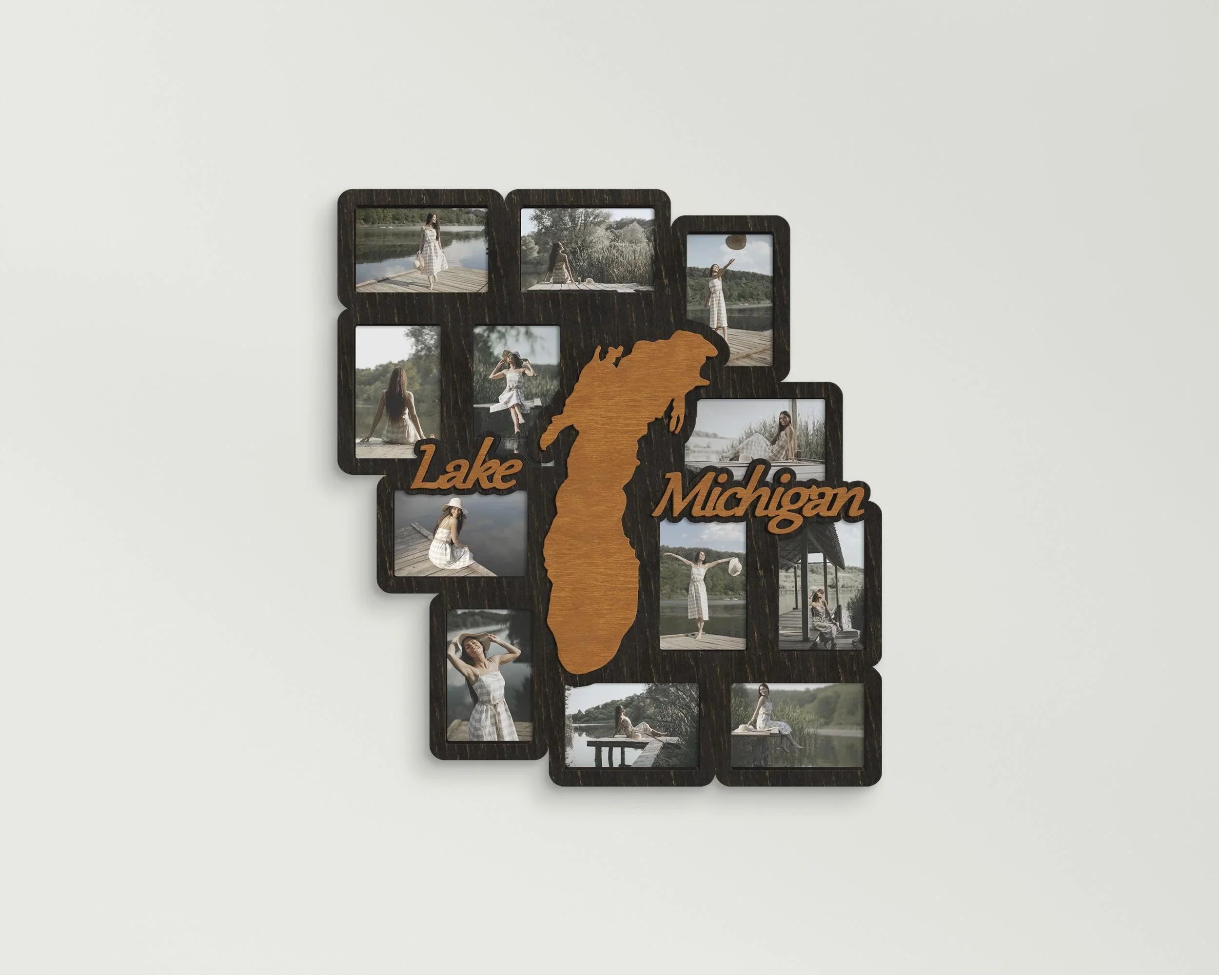 Personalized Lake Map | Picture Frame Collage - The Frame Depot