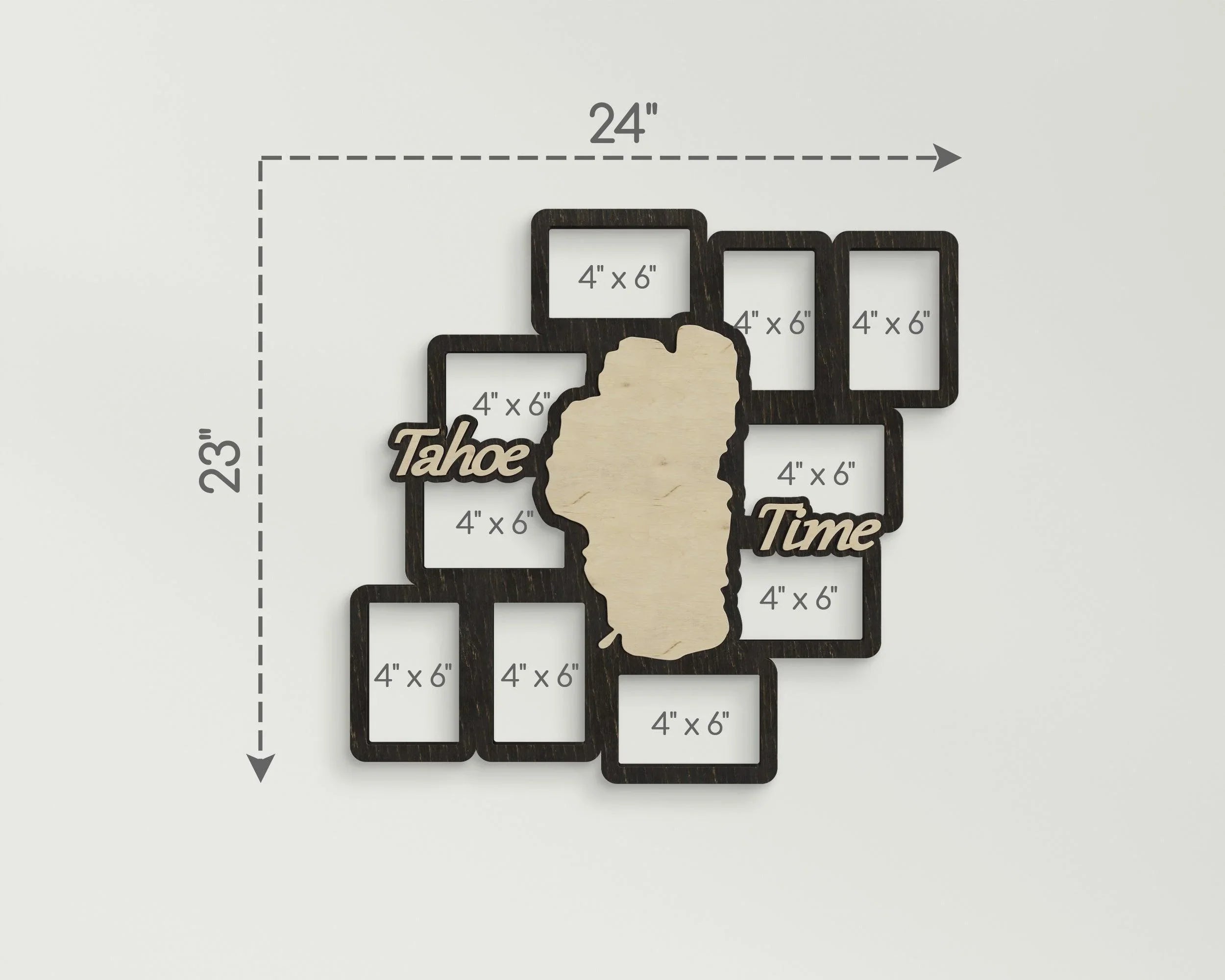 Personalized Lake Map | Picture Frame Collage - The Frame Depot