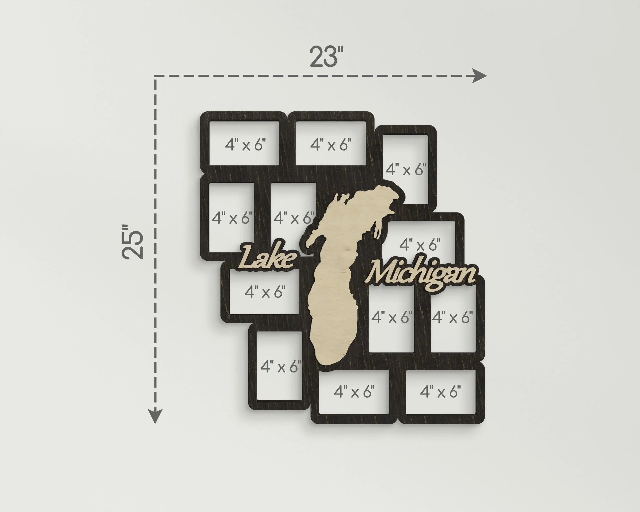 Personalized Lake Map | Picture Frame Collage - The Frame Depot