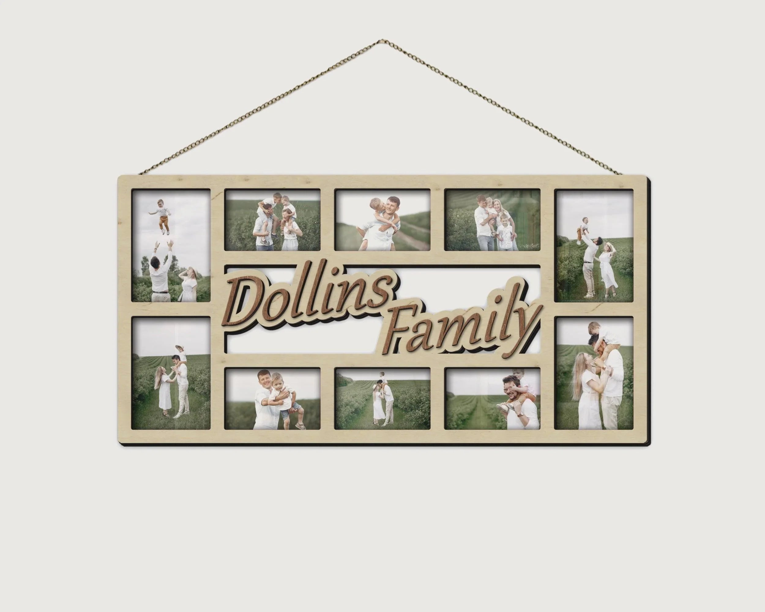 Family Photo Frame Collage | Family Name Sign - The Frame Depot