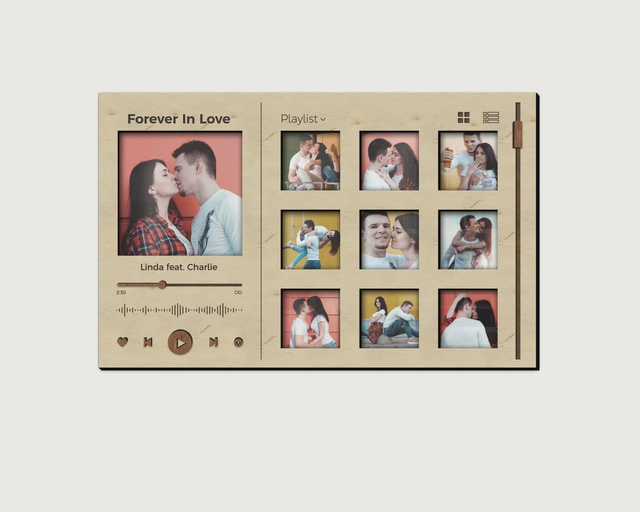 Music Plaque Collage | Custom Couple Photo Frame - The Frame Depot