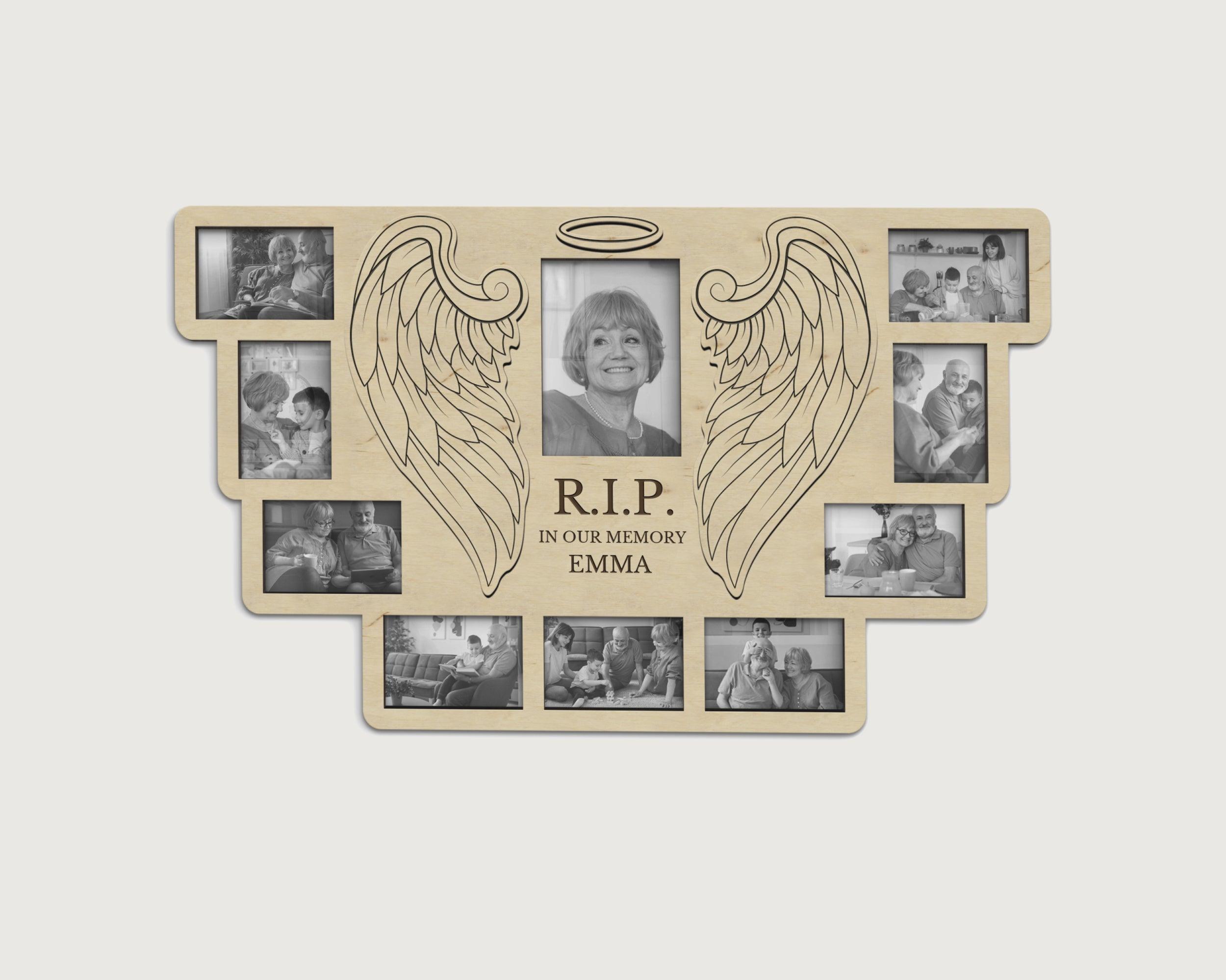 Memorial Photo Frame Collage | Personalized Rest in Peace Board - The Frame Depot