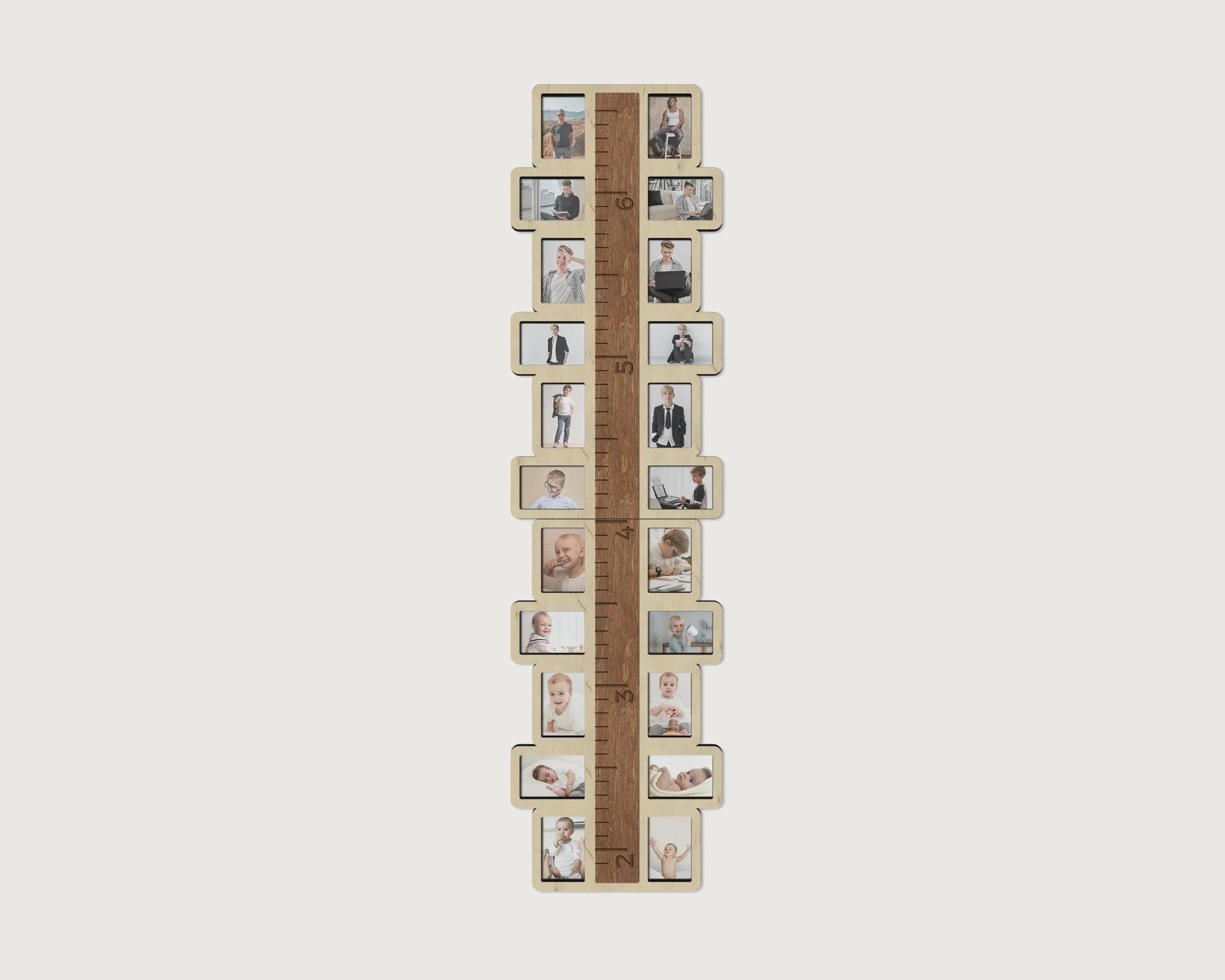 Growth chart for Kids | Height Ruler with Picture Collage - The Frame Depot