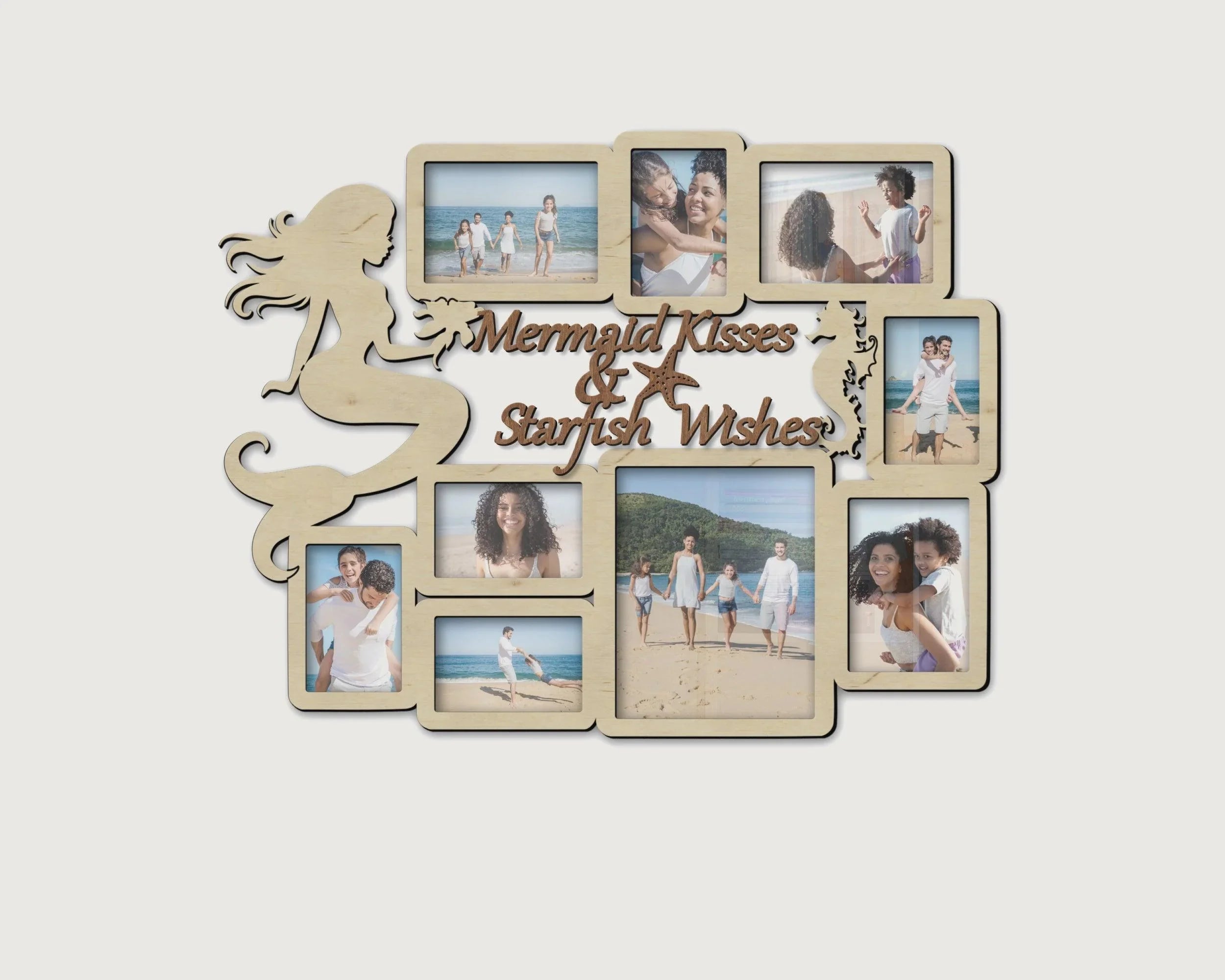 Mermaid Photo Frame | Personalized Family Collage - The Frame Depot