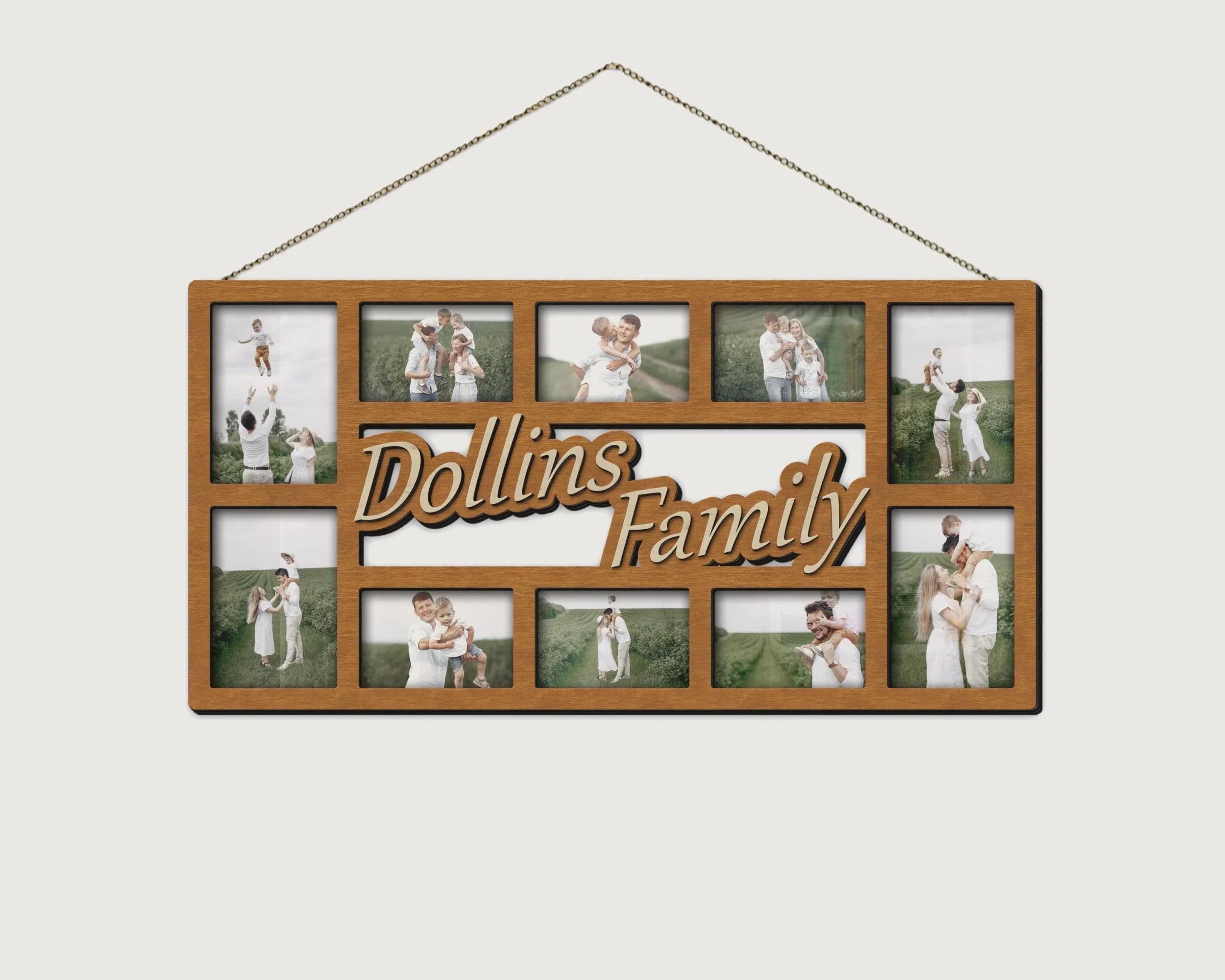 Family Photo Frame Collage | Family Name Sign - The Frame Depot