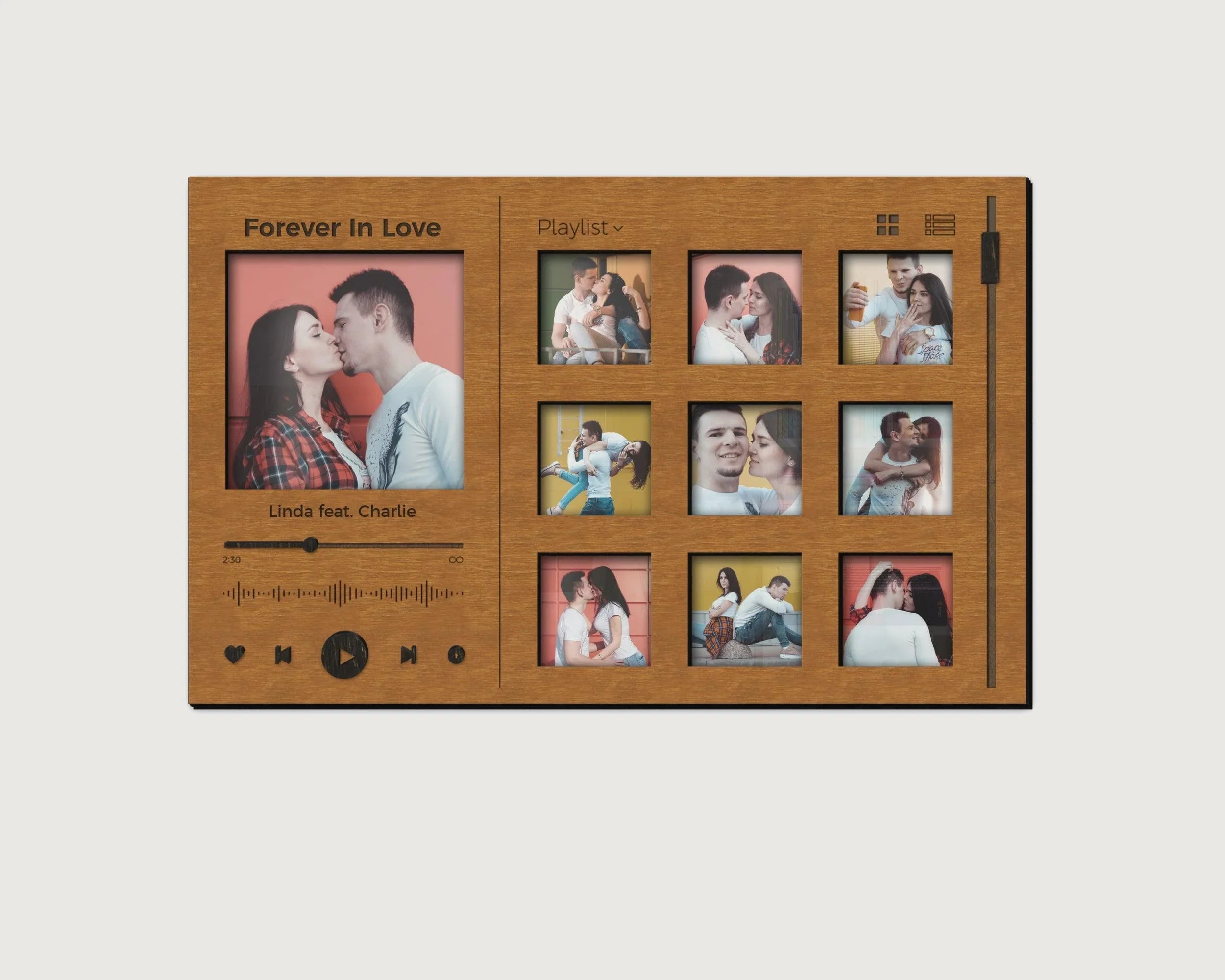 Music Plaque Collage | Custom Couple Photo Frame - The Frame Depot