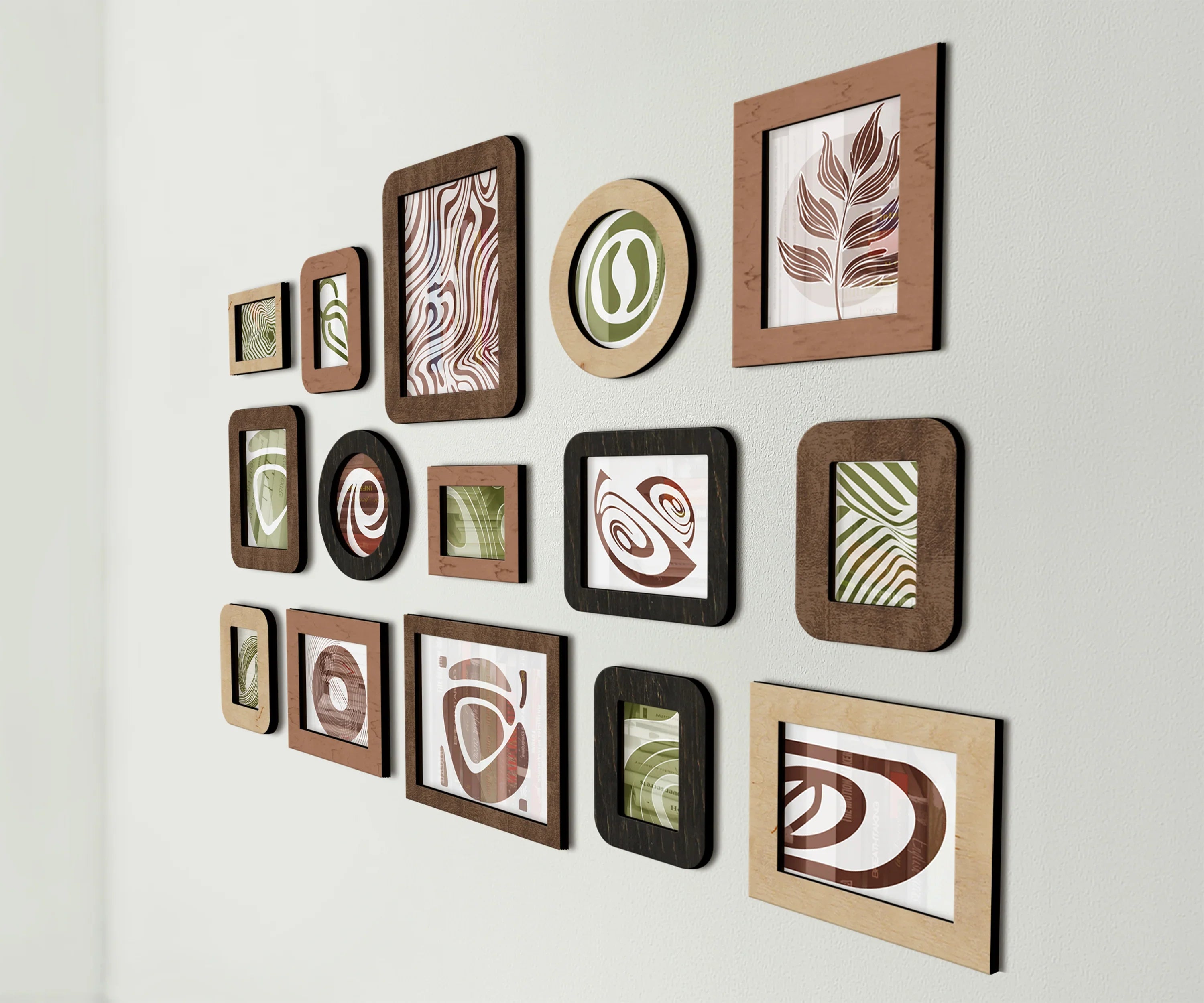 Wall Mounted Wooden Picture Frame Set | Large Photo Gallery Collage - The Frame Depot