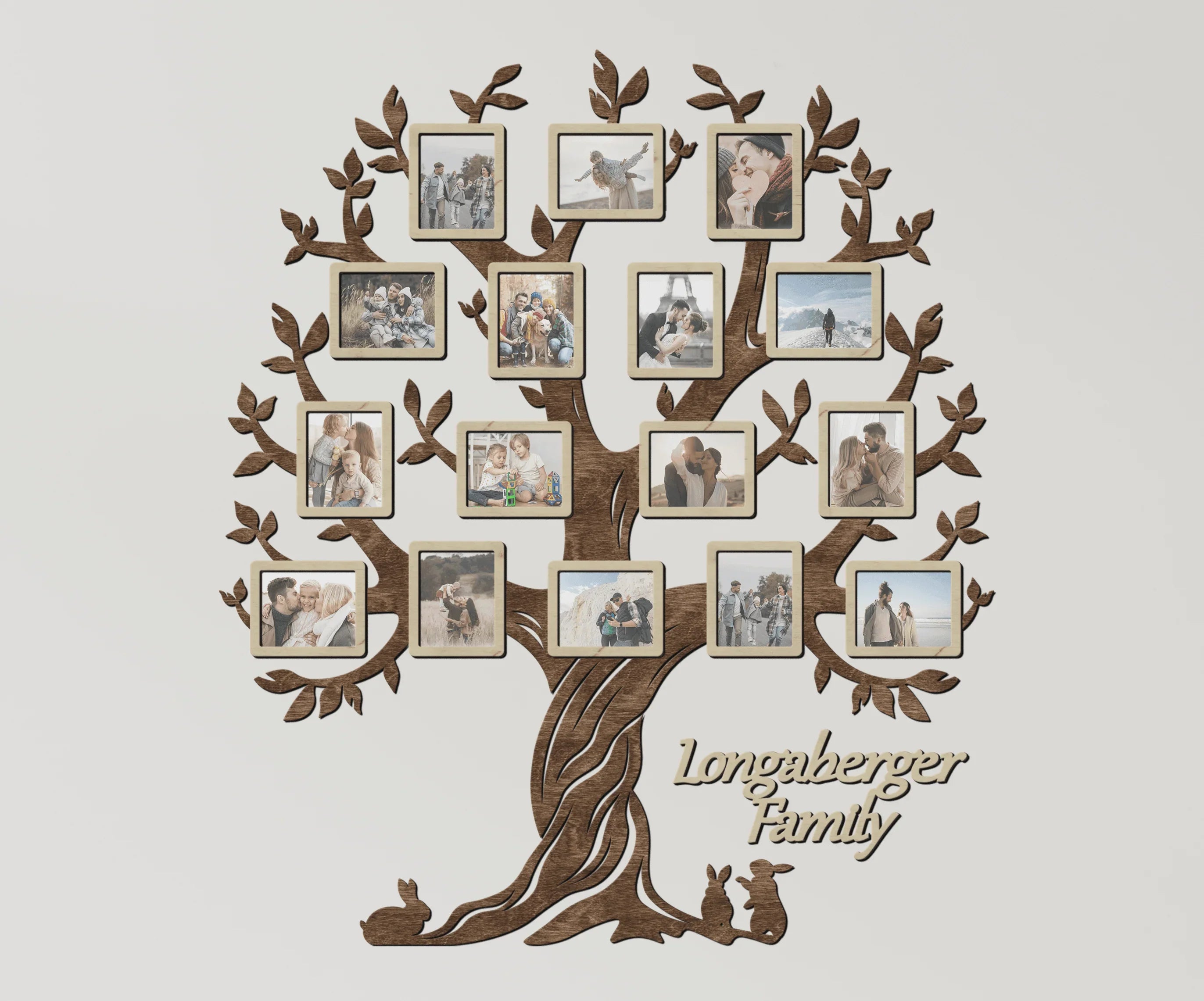 Huge Family Tree with Rabbit | Picture frame collage | Genealogical Tree - The Frame Depot