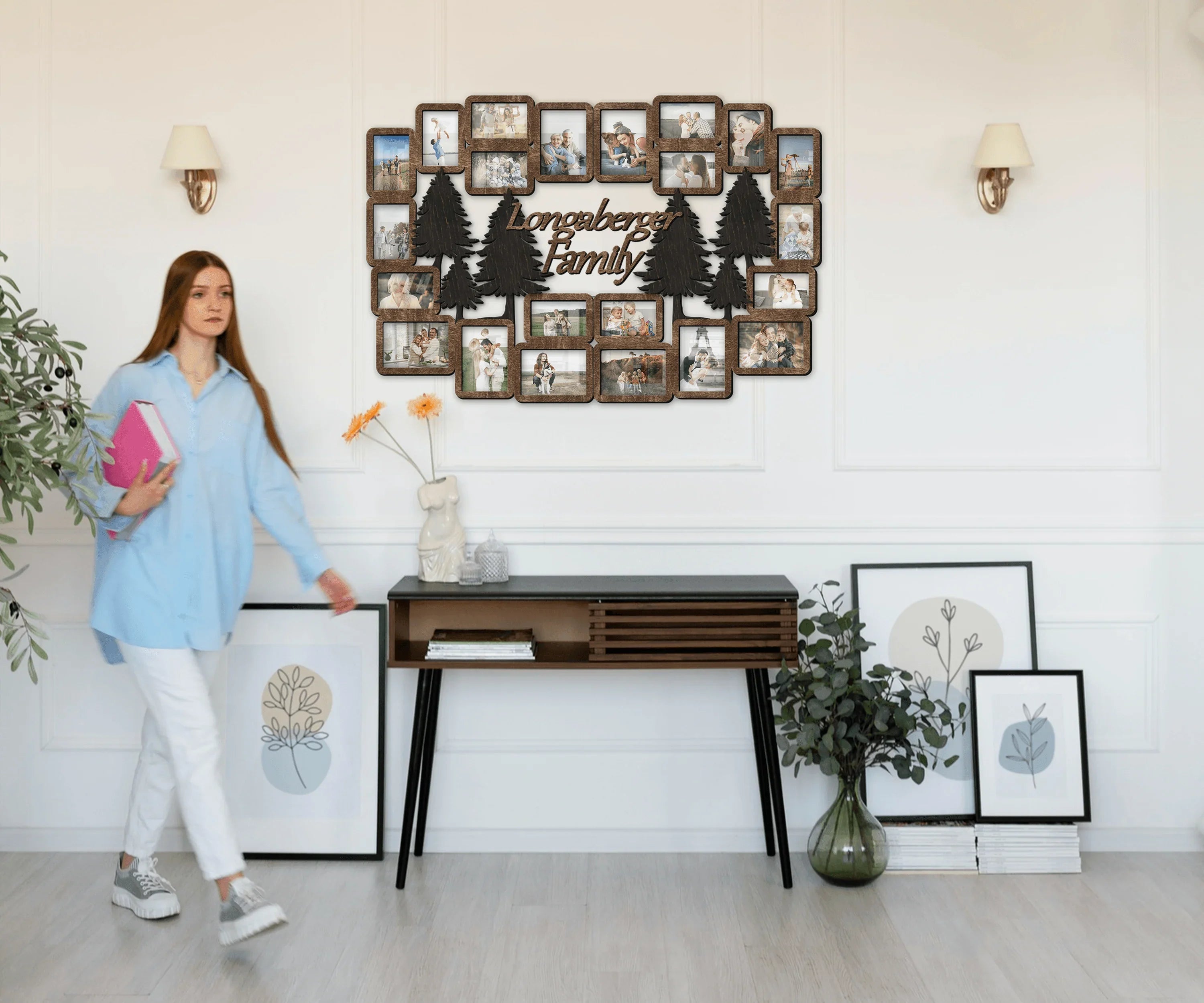 Large Picture Frame Collage with Forest | Family tree frames - The Frame Depot