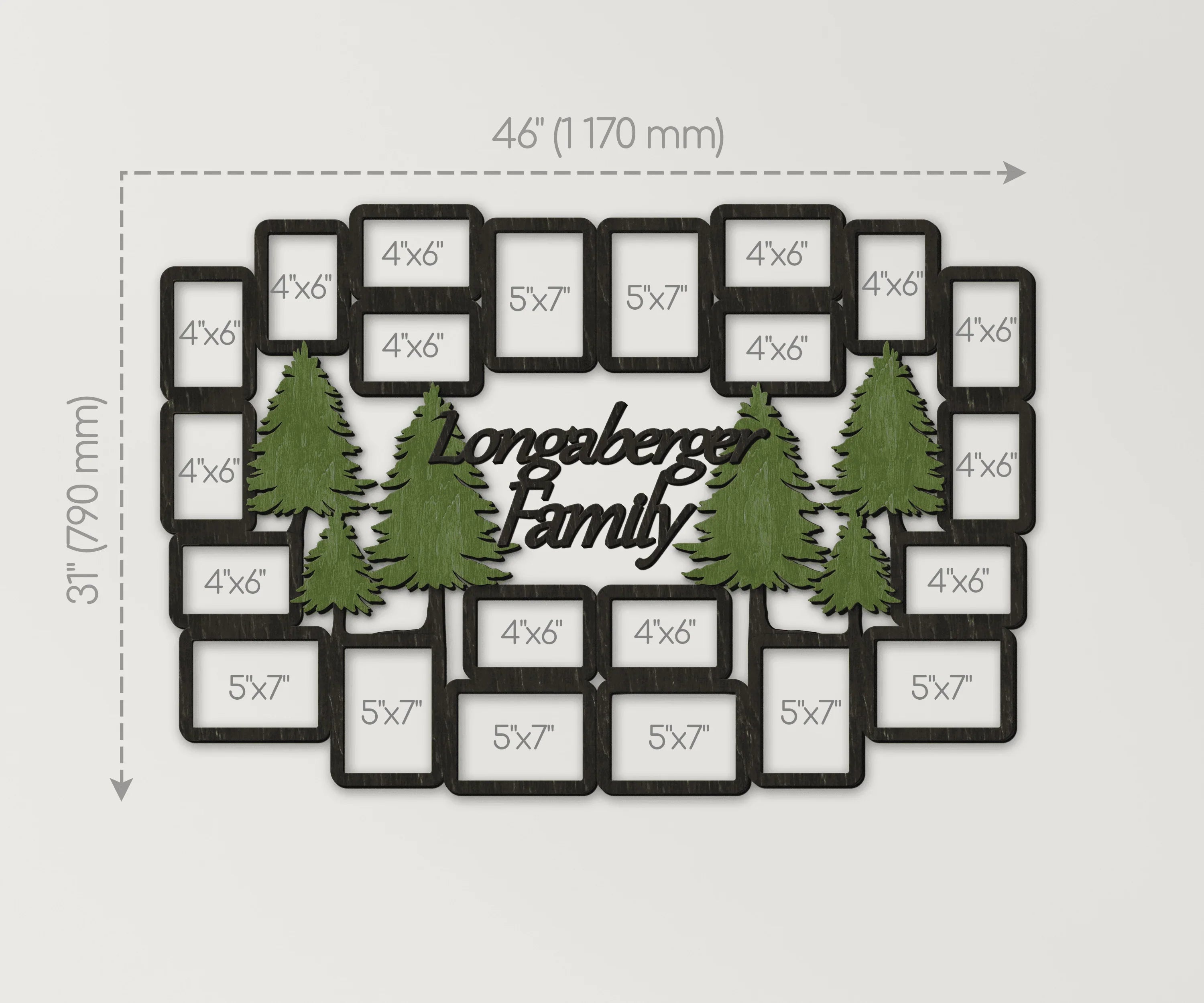 Large Picture Frame Collage with Forest | Family tree frames - The Frame Depot