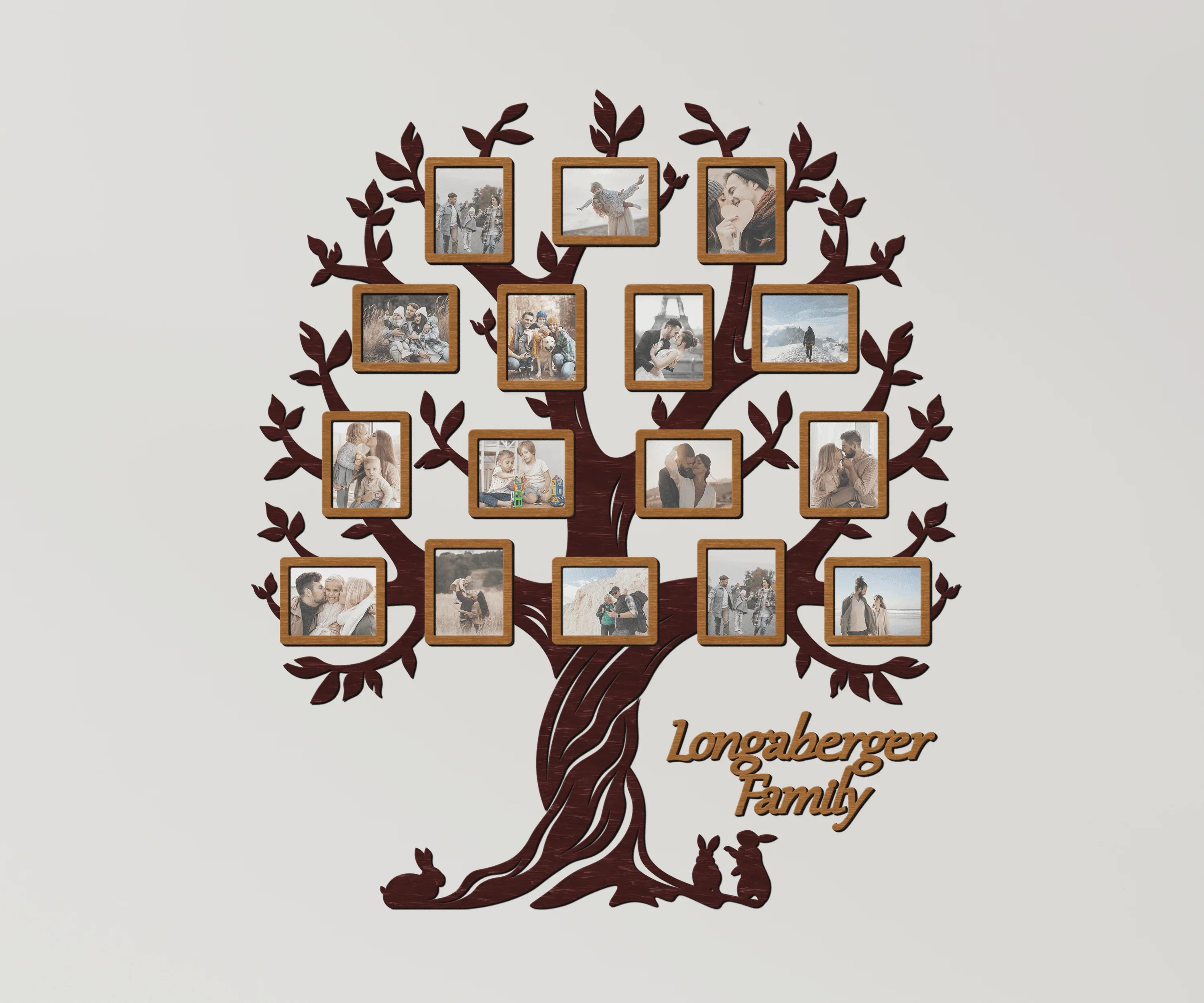 Huge Family Tree with Rabbit | Picture frame collage | Genealogical Tree - The Frame Depot