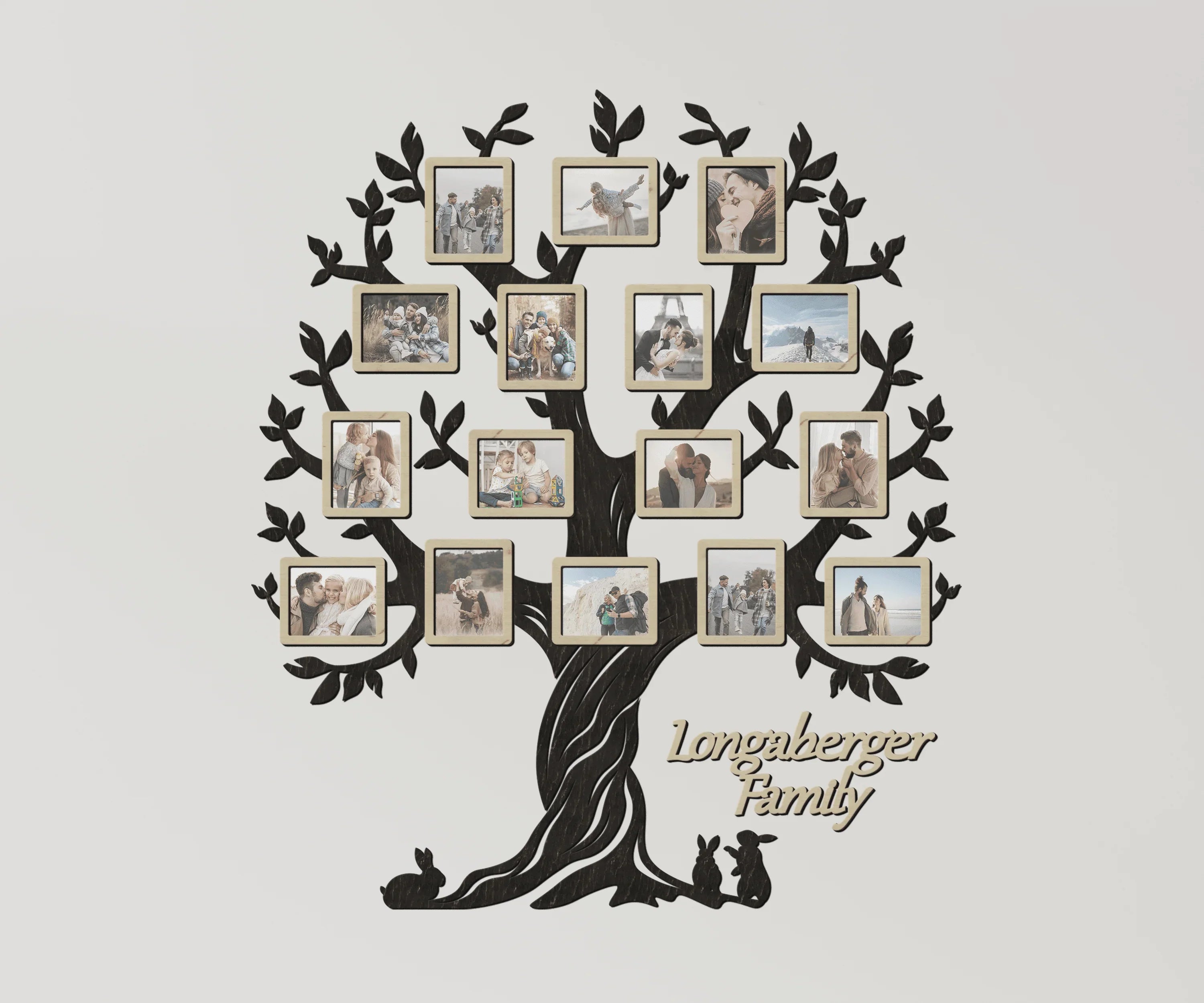 Huge Family Tree with Rabbit | Picture frame collage | Genealogical Tree - The Frame Depot