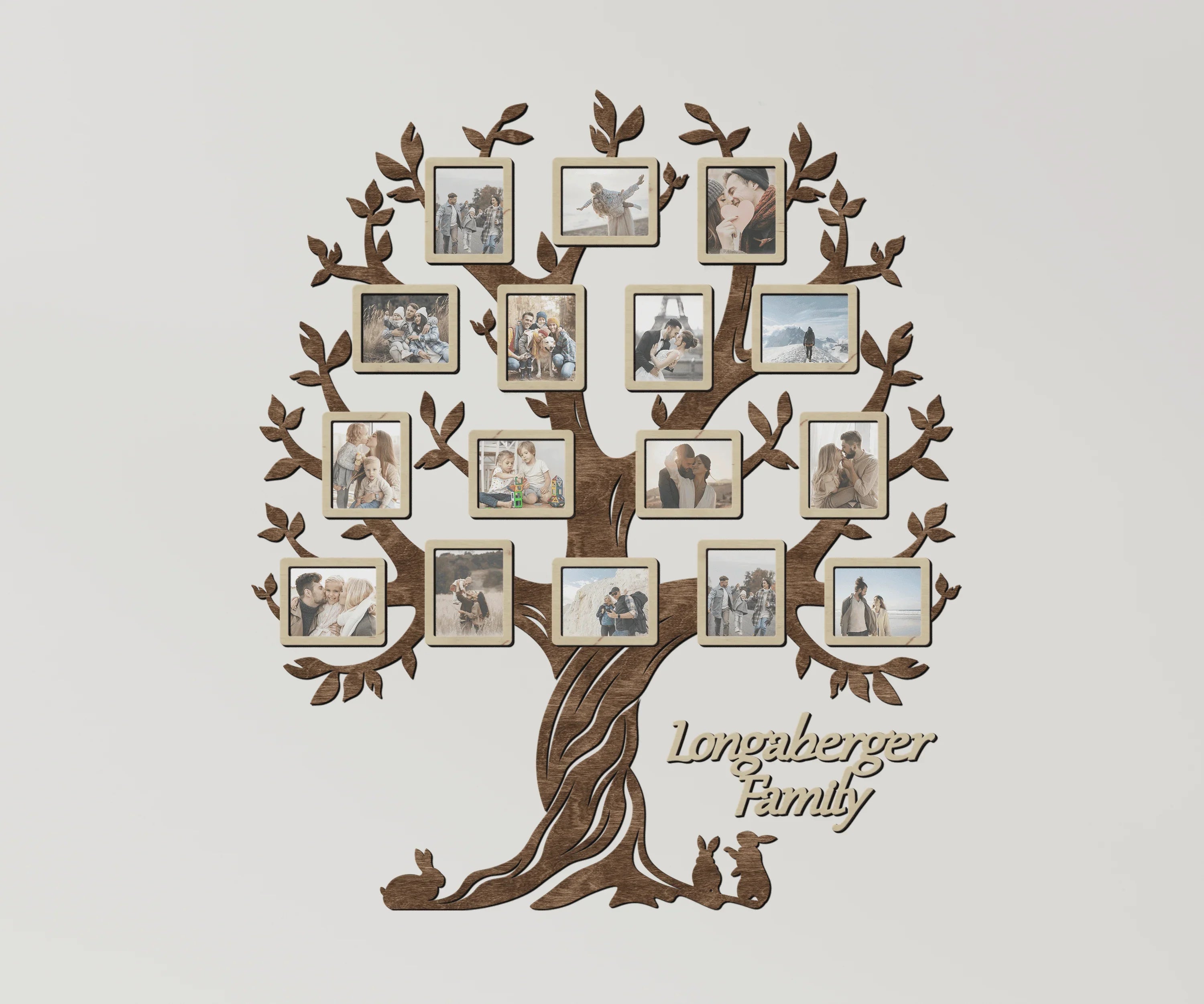 Huge Family Tree with Rabbit | Picture frame collage | Genealogical Tree - The Frame Depot