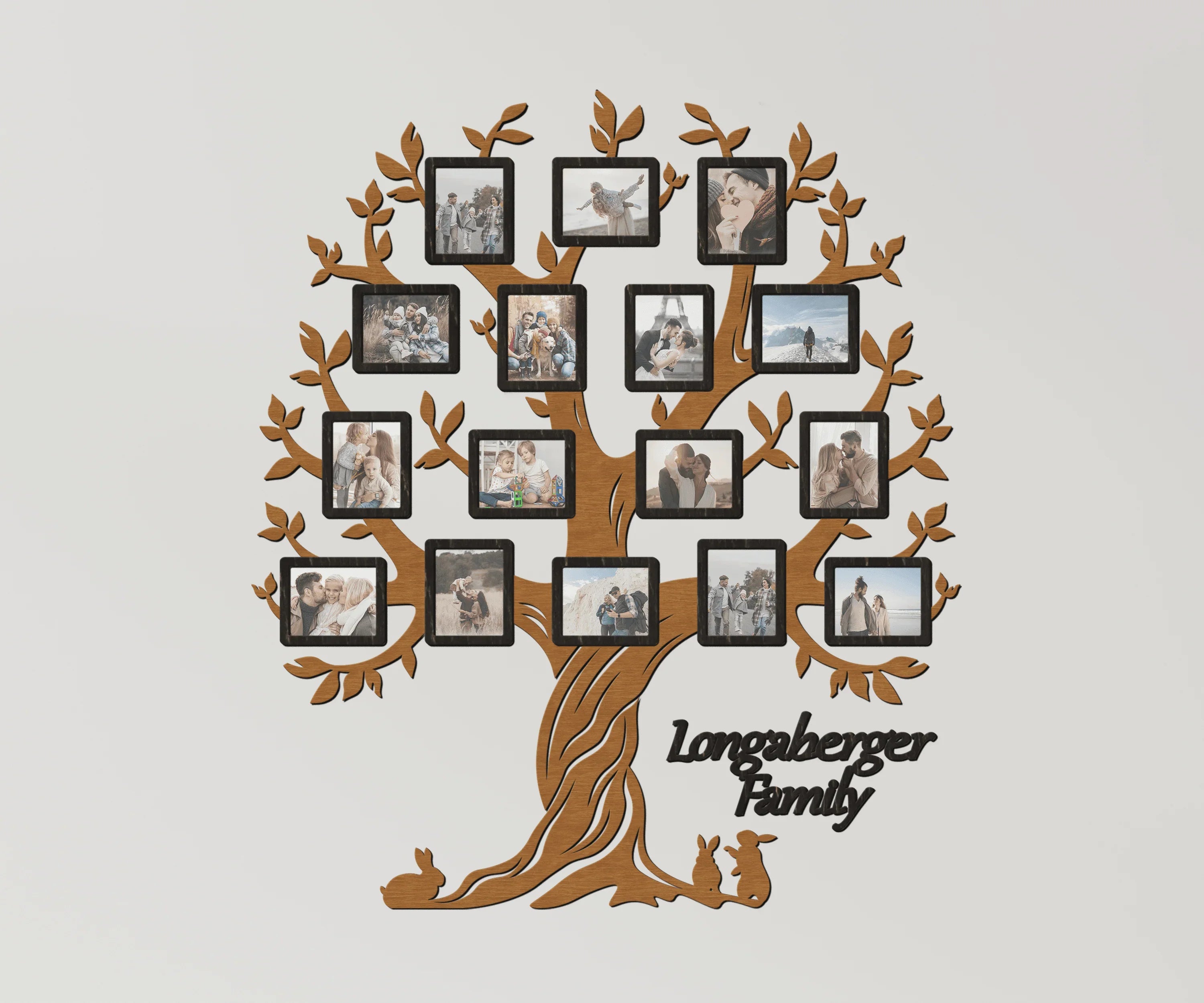 Huge Family Tree with Rabbit | Picture frame collage | Genealogical Tree - The Frame Depot