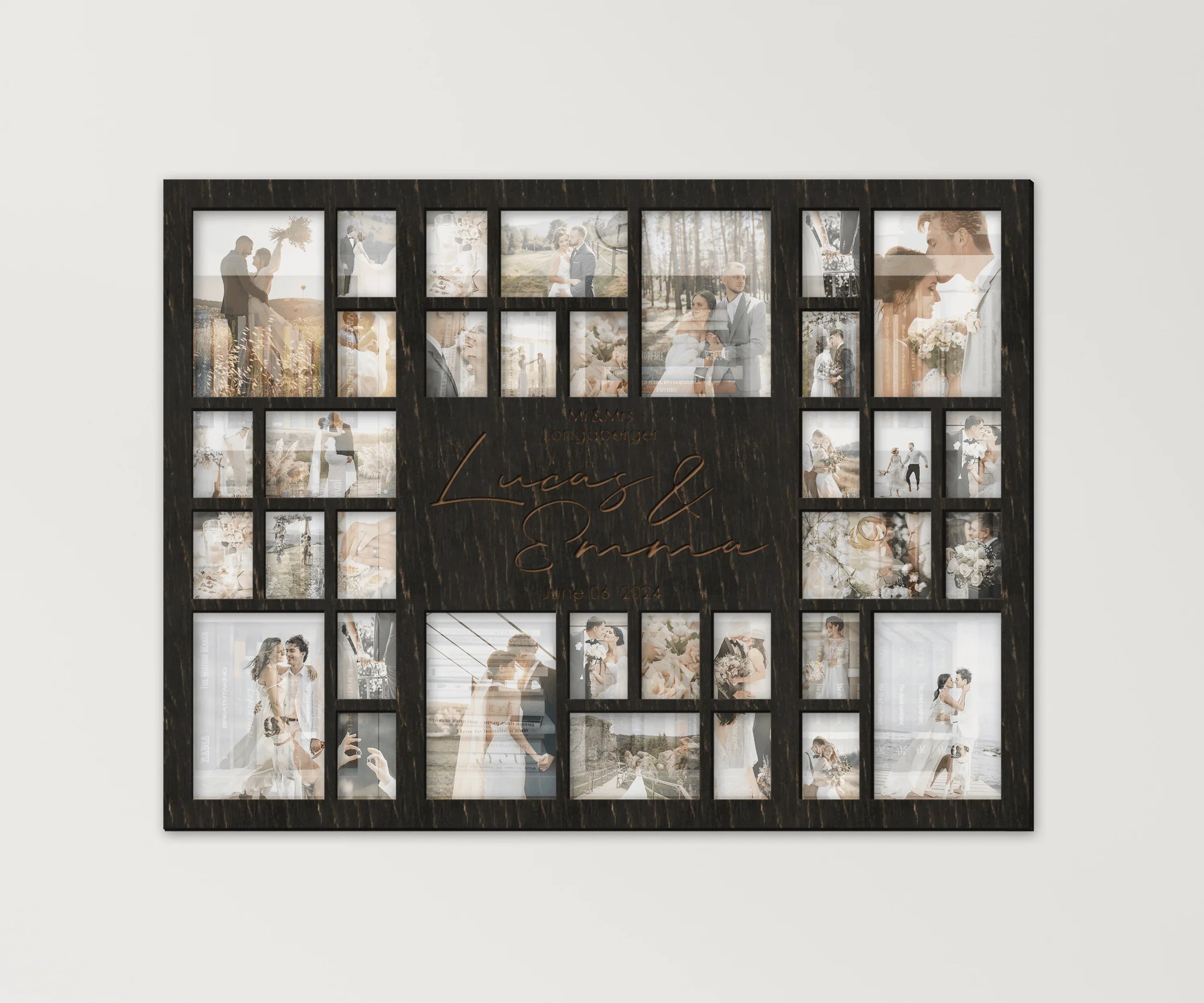 Wedding picture frame collage | Custom welcome sign - The Frame Depot