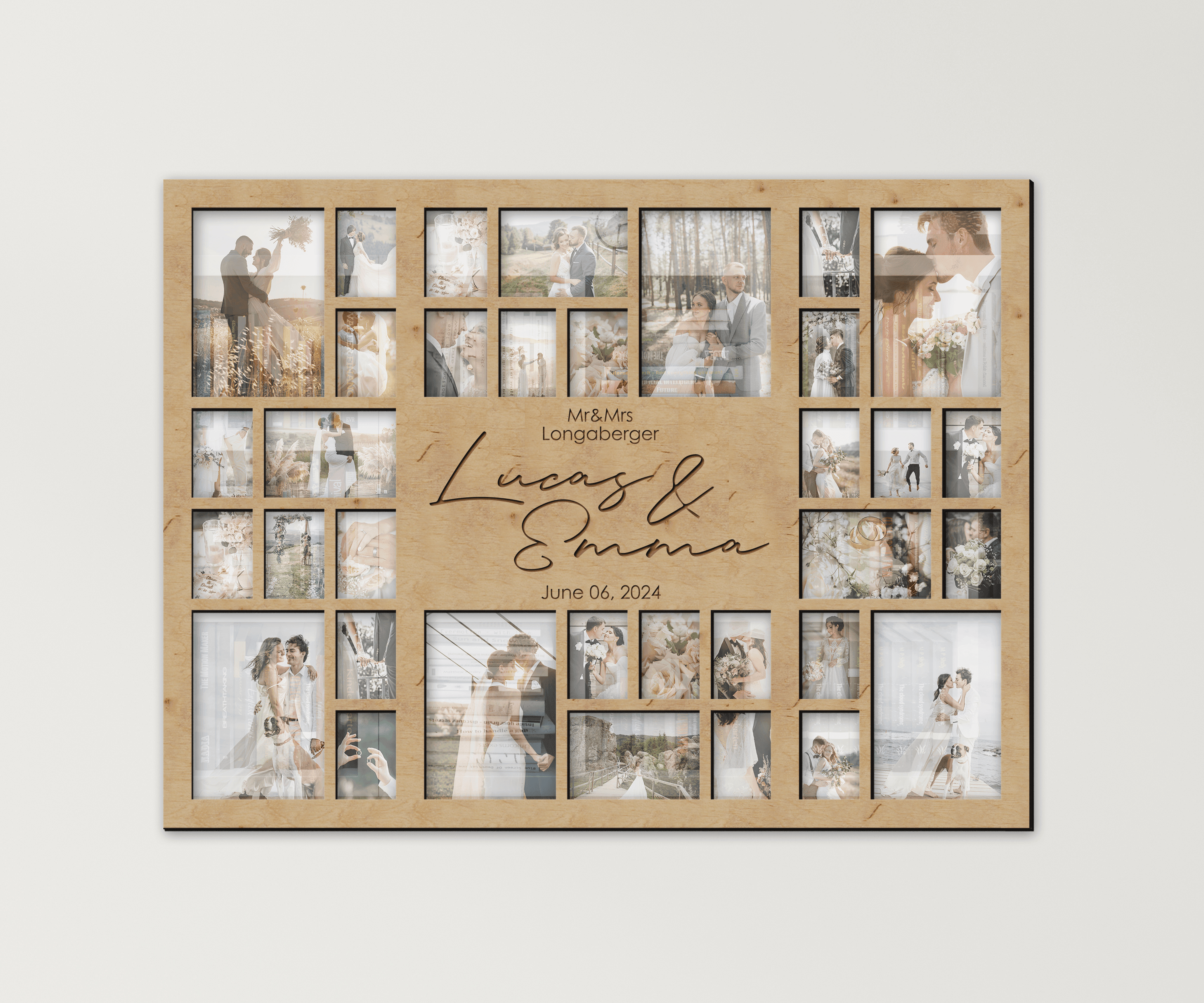 Wedding picture frame collage | Custom welcome sign - The Frame Depot
