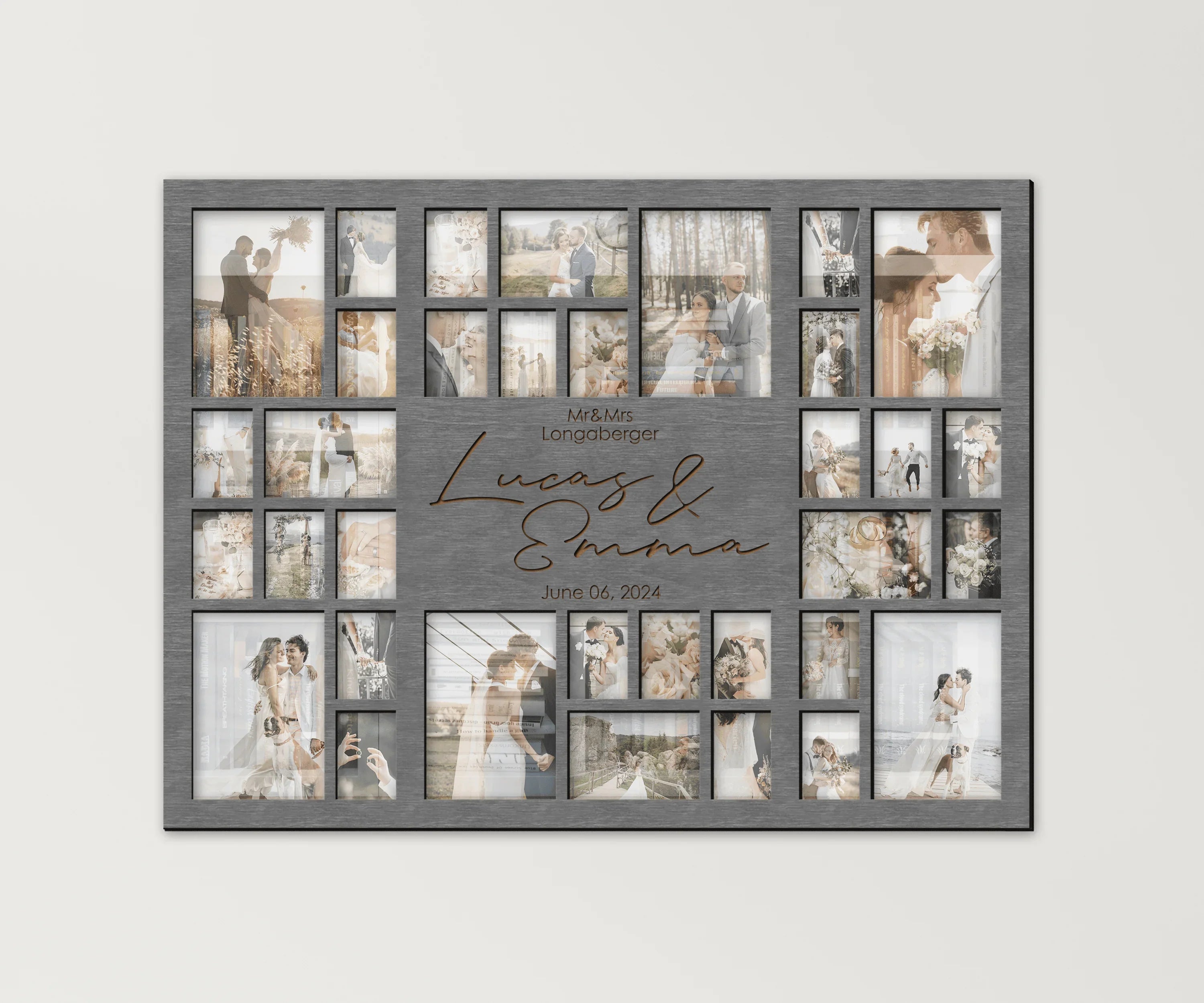 Wedding picture frame collage | Custom welcome sign - The Frame Depot