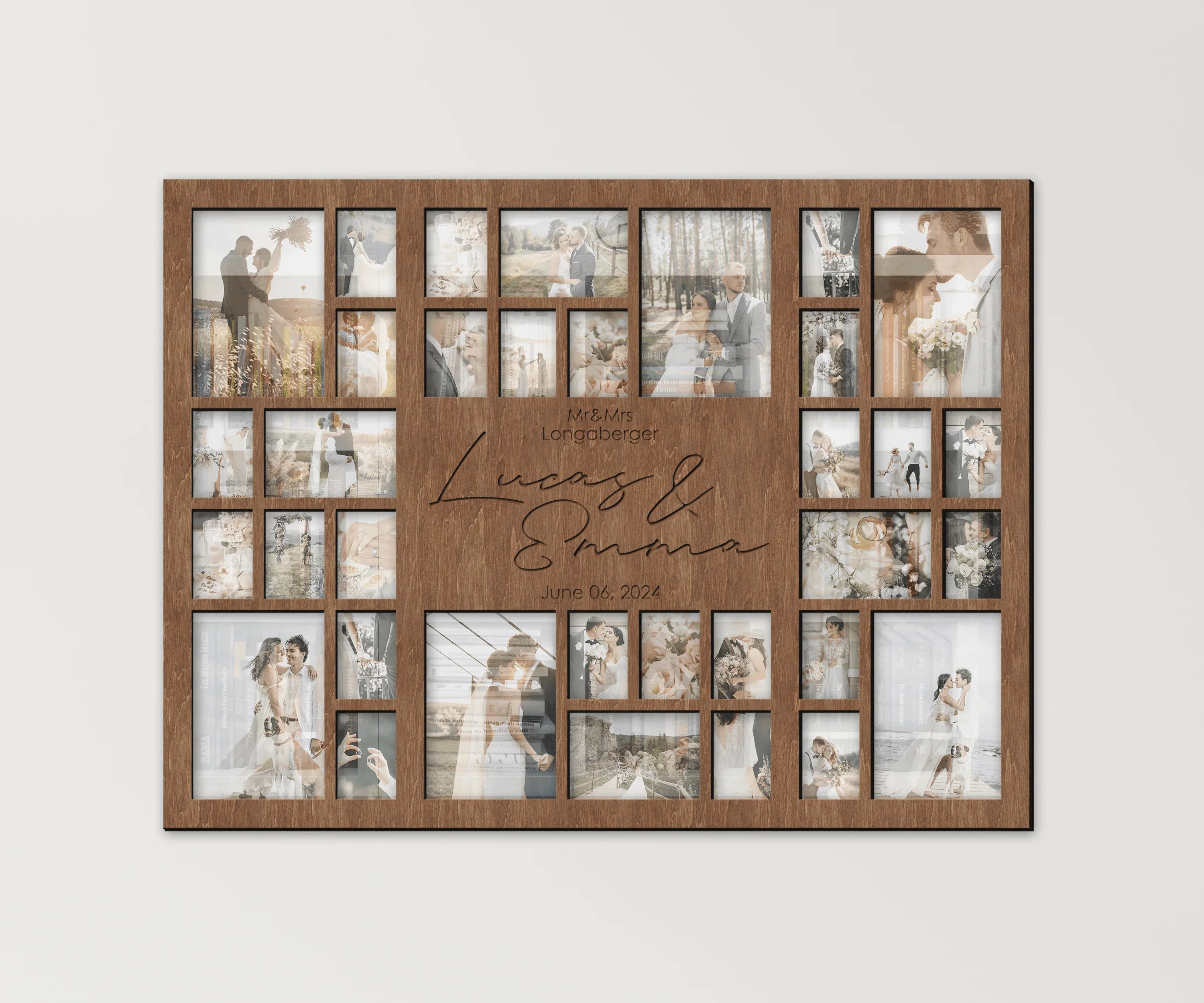 Wedding picture frame collage | Custom welcome sign - The Frame Depot