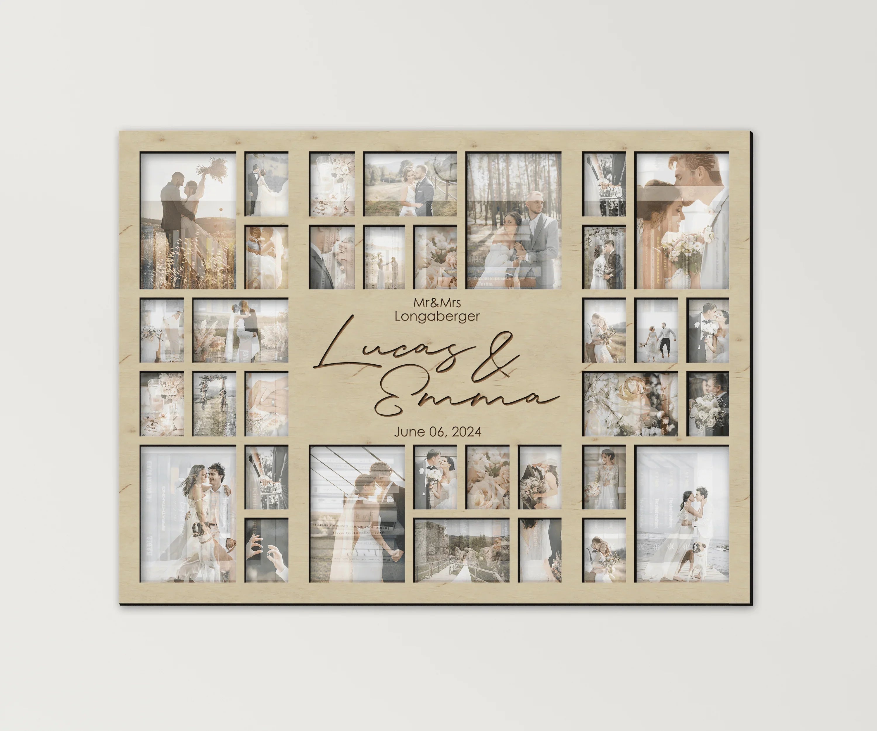 Wedding picture frame collage | Custom welcome sign - The Frame Depot