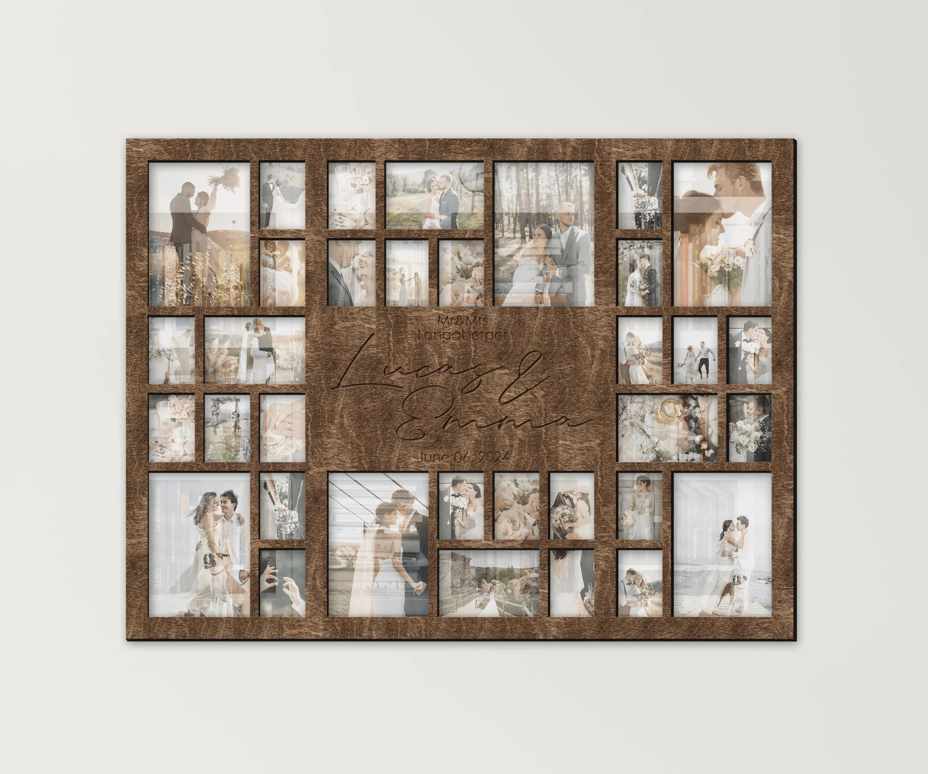 Wedding picture frame collage | Custom welcome sign - The Frame Depot