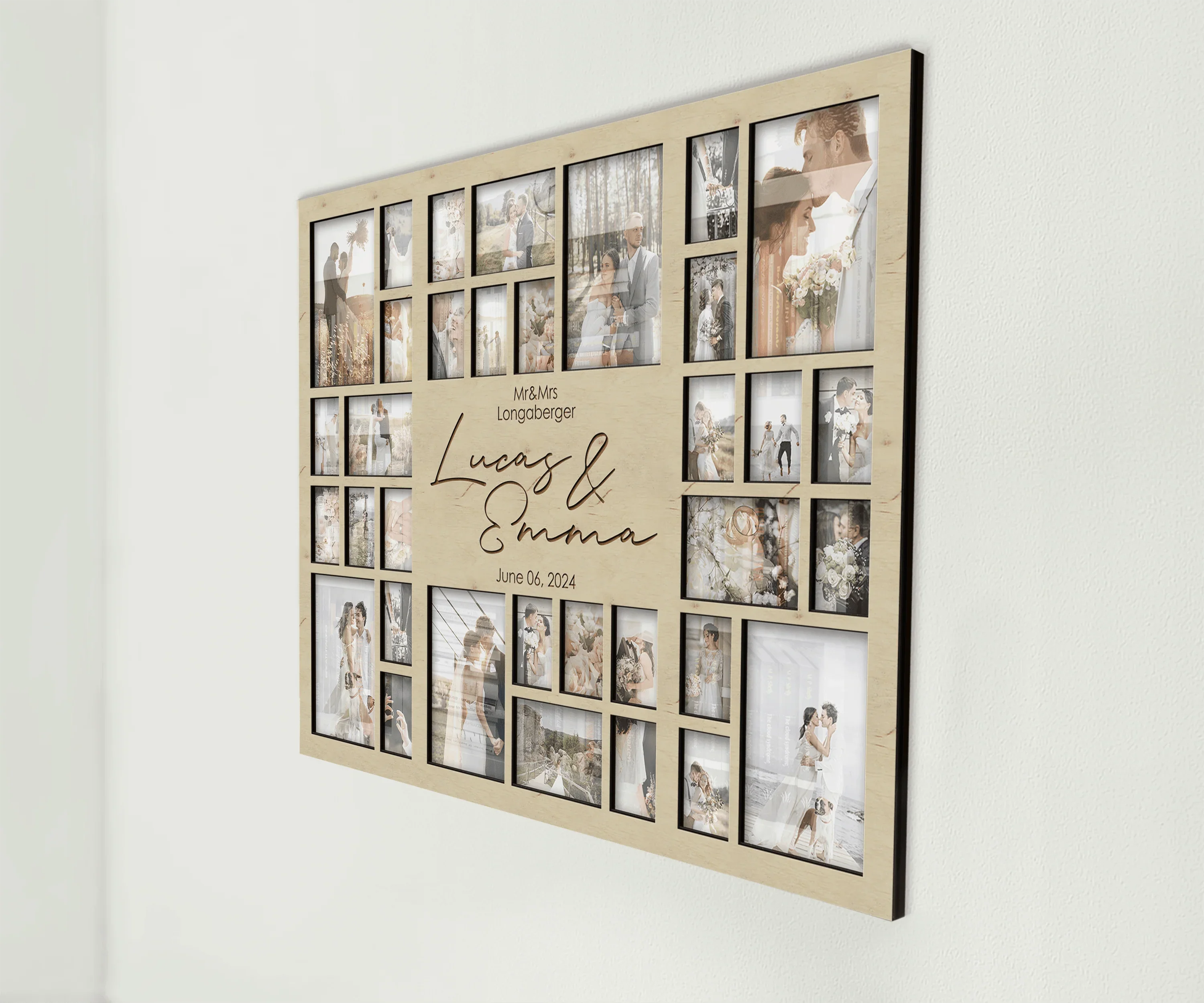 Wedding picture frame collage | Custom welcome sign - The Frame Depot