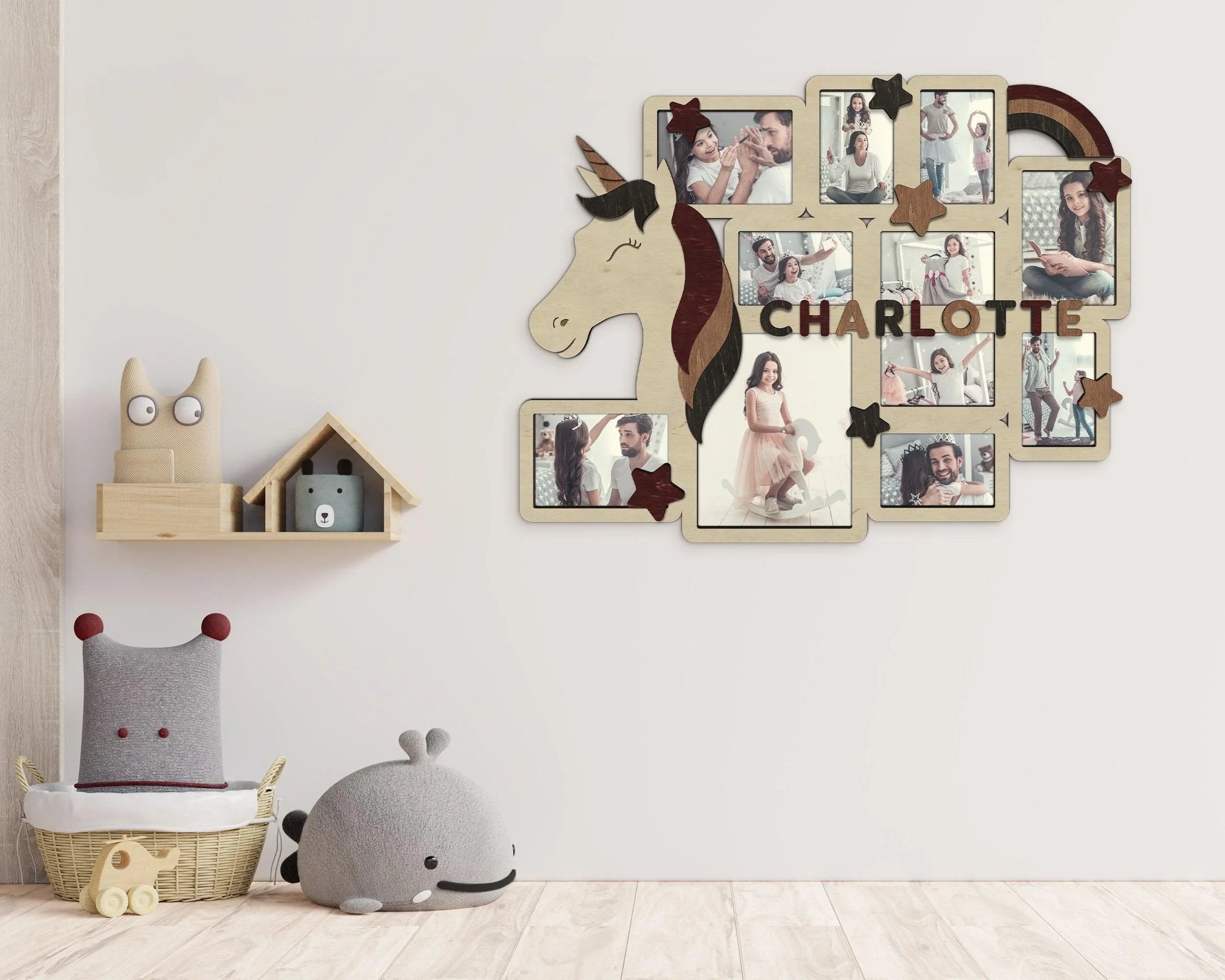 Unicorn Photo Frame Collage | Kids room decor - The Frame Depot