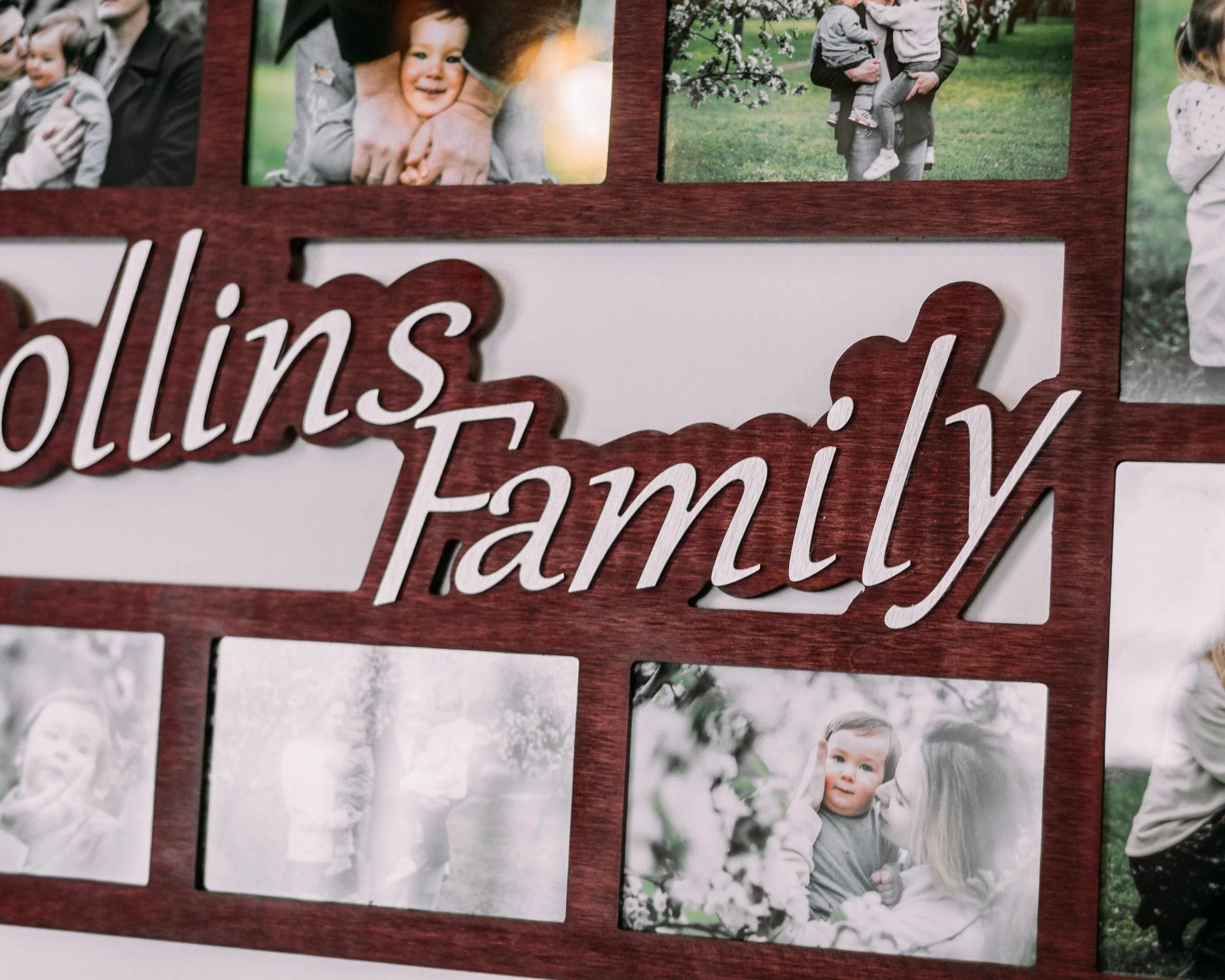 Family Photo Frame Collage | Family Name Sign - The Frame Depot