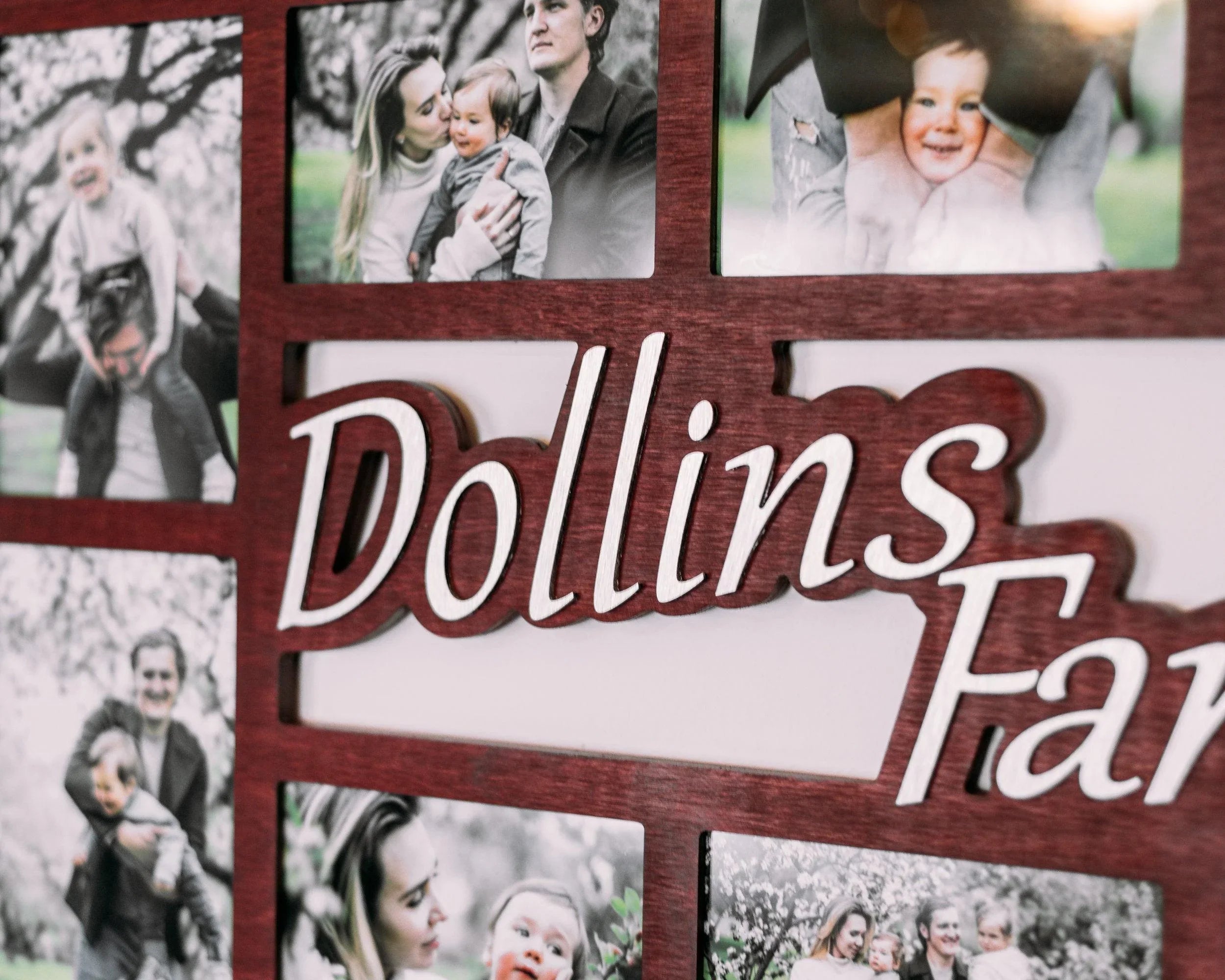Family Photo Frame Collage | Family Name Sign - The Frame Depot