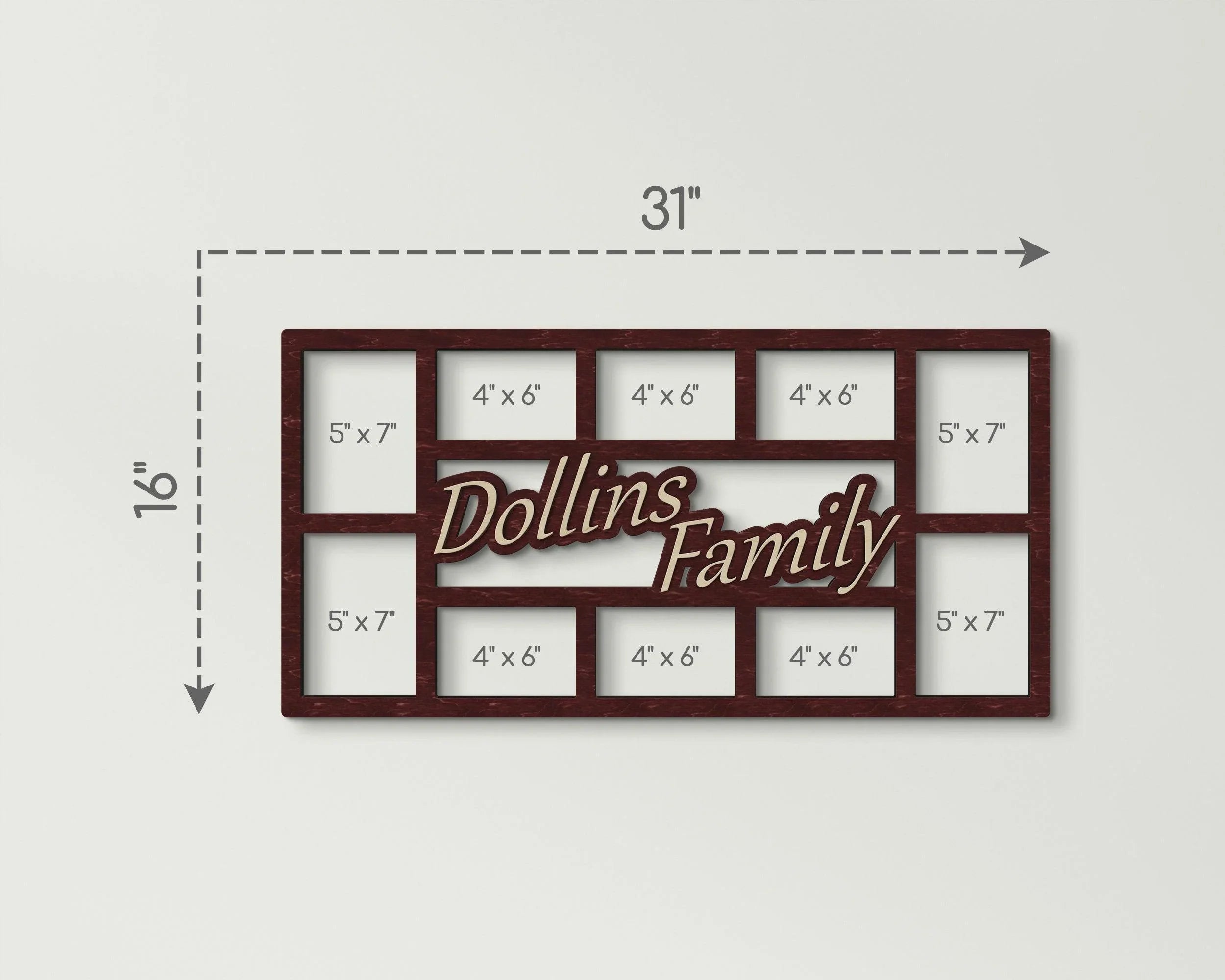 Family Photo Frame Collage | Family Name Sign - The Frame Depot
