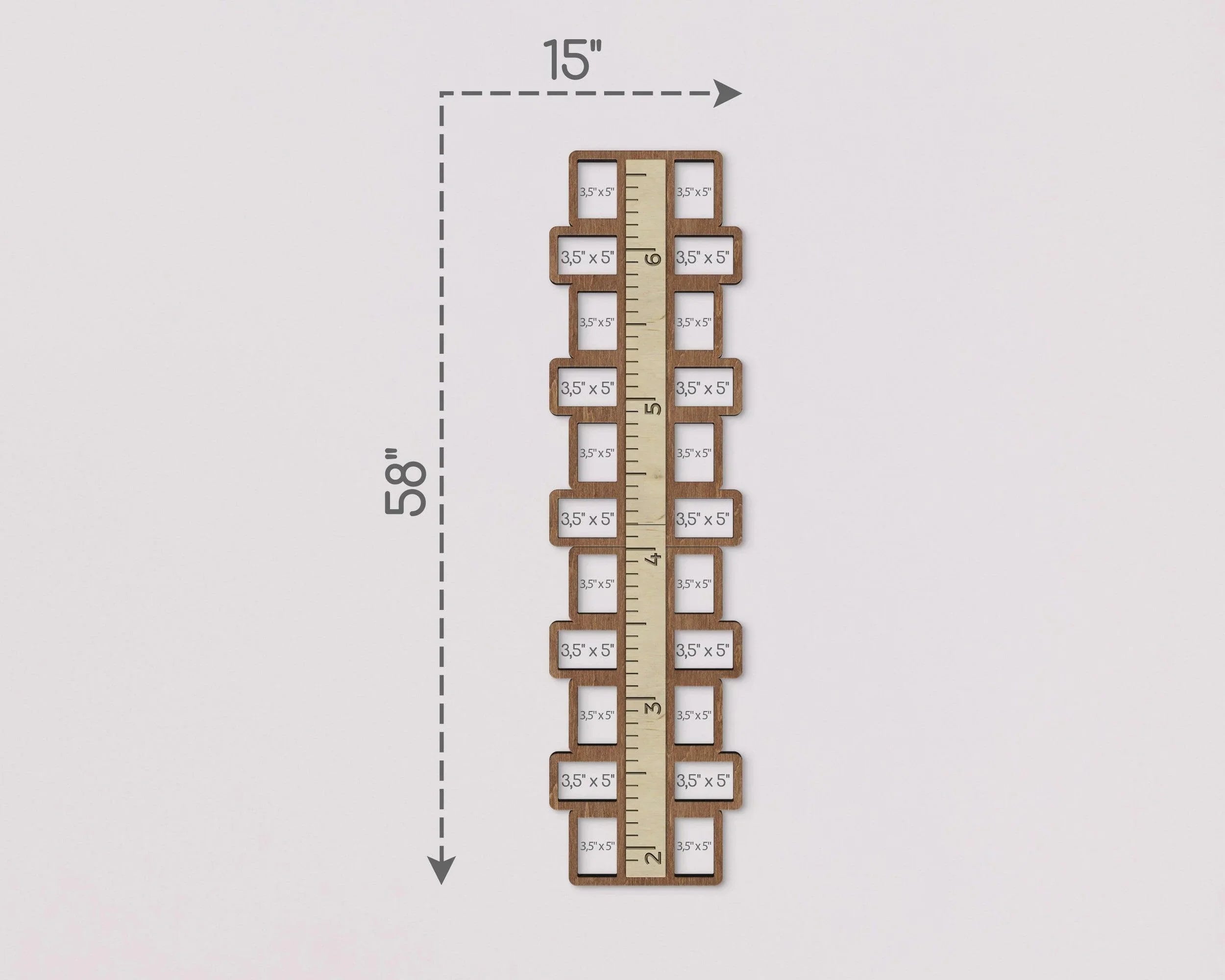 Growth chart for Kids | Height Ruler with Picture Collage - The Frame Depot