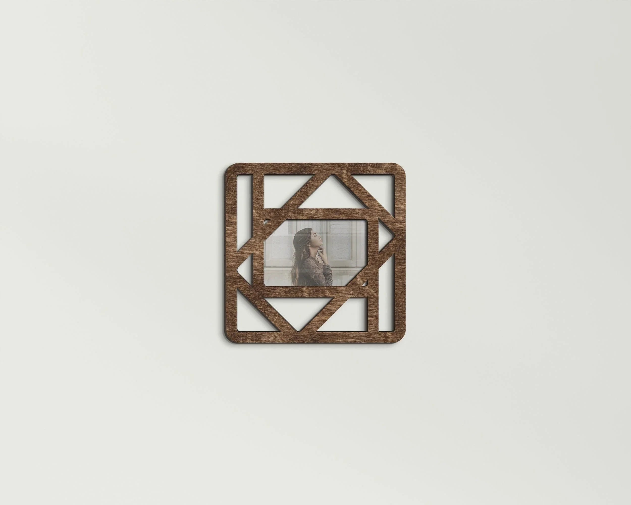 Geometric Wooden Picture Frame | Square Mini Frame - The Frame Depot