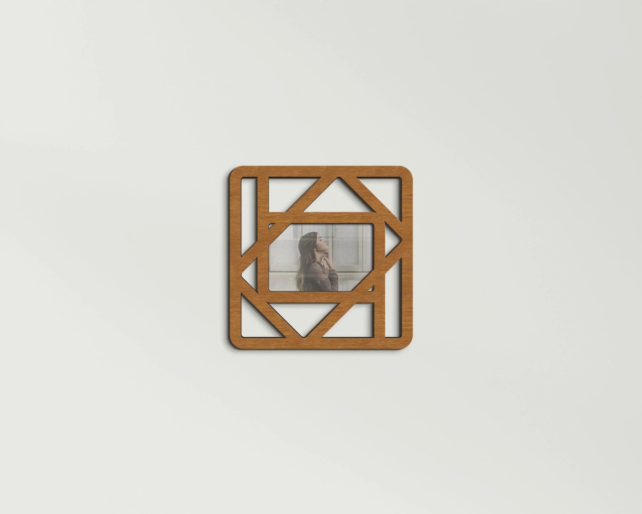 Geometric Wooden Picture Frame | Square Mini Frame - The Frame Depot