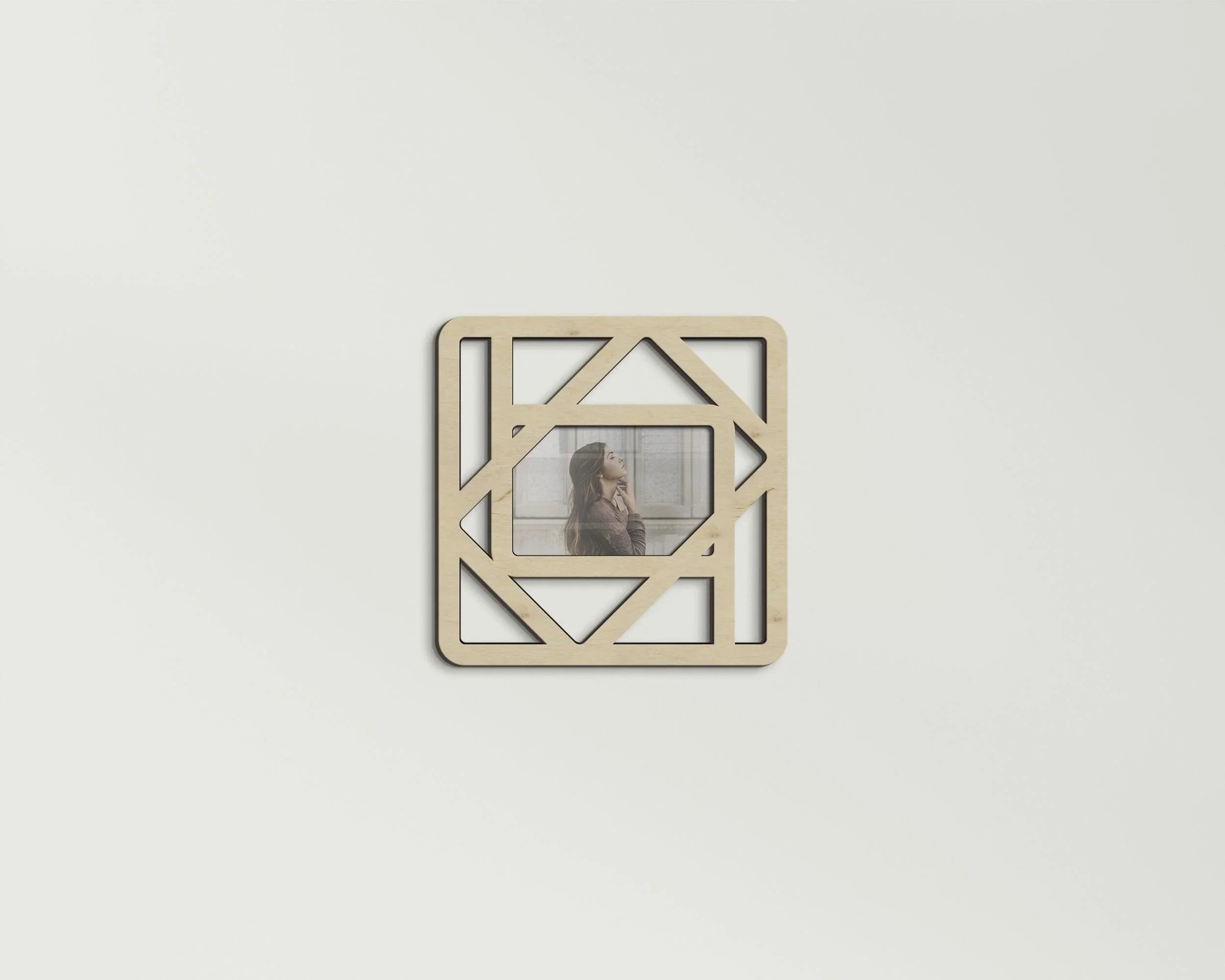 Geometric Wooden Picture Frame | Square Mini Frame - The Frame Depot