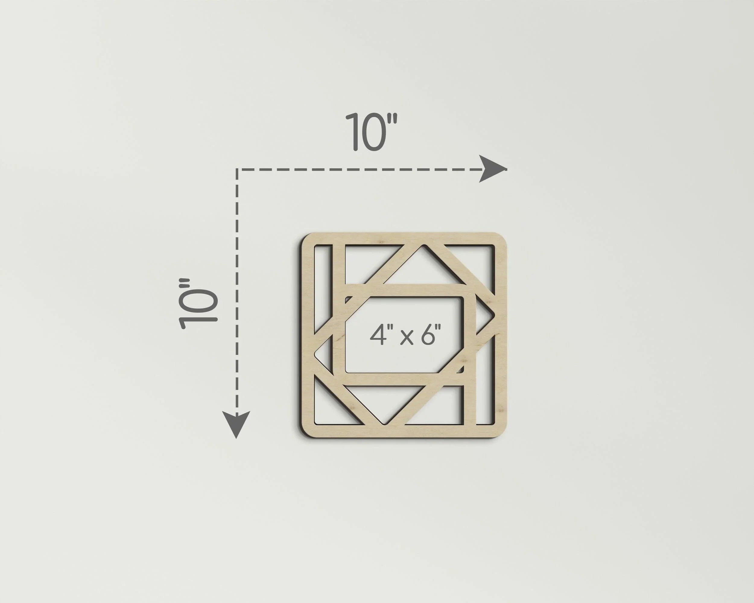 Geometric Wooden Picture Frame | Square Mini Frame - The Frame Depot