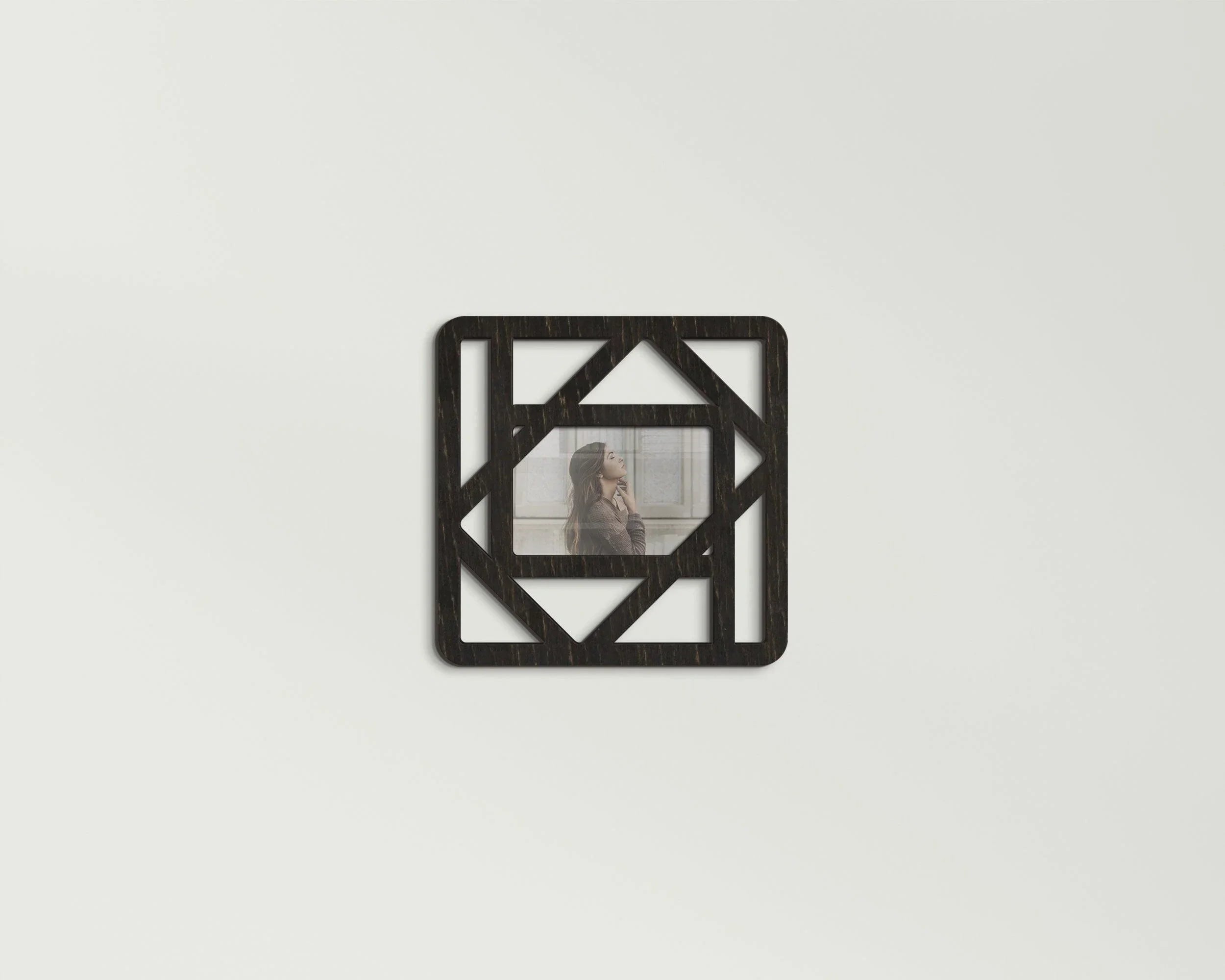 Geometric Wooden Picture Frame | Square Mini Frame - The Frame Depot