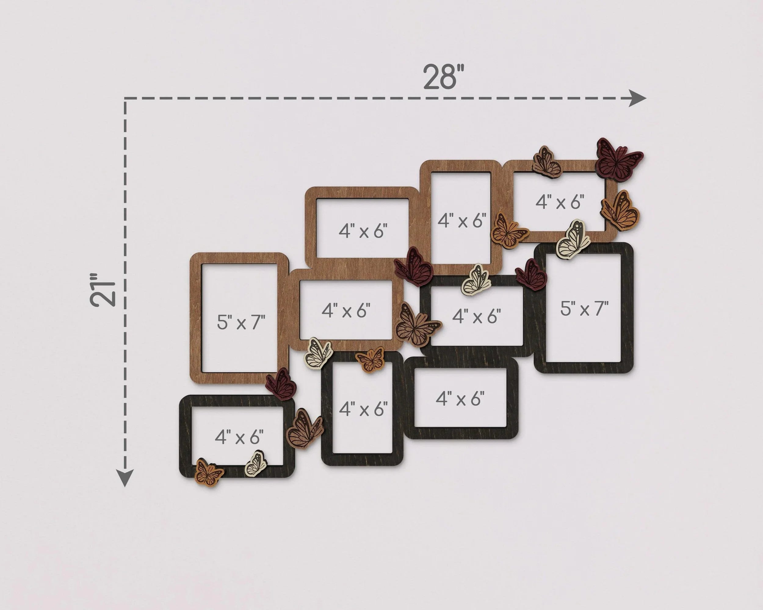Butterfly Picture Frame Collage | Engraved Photo frames - The Frame Depot