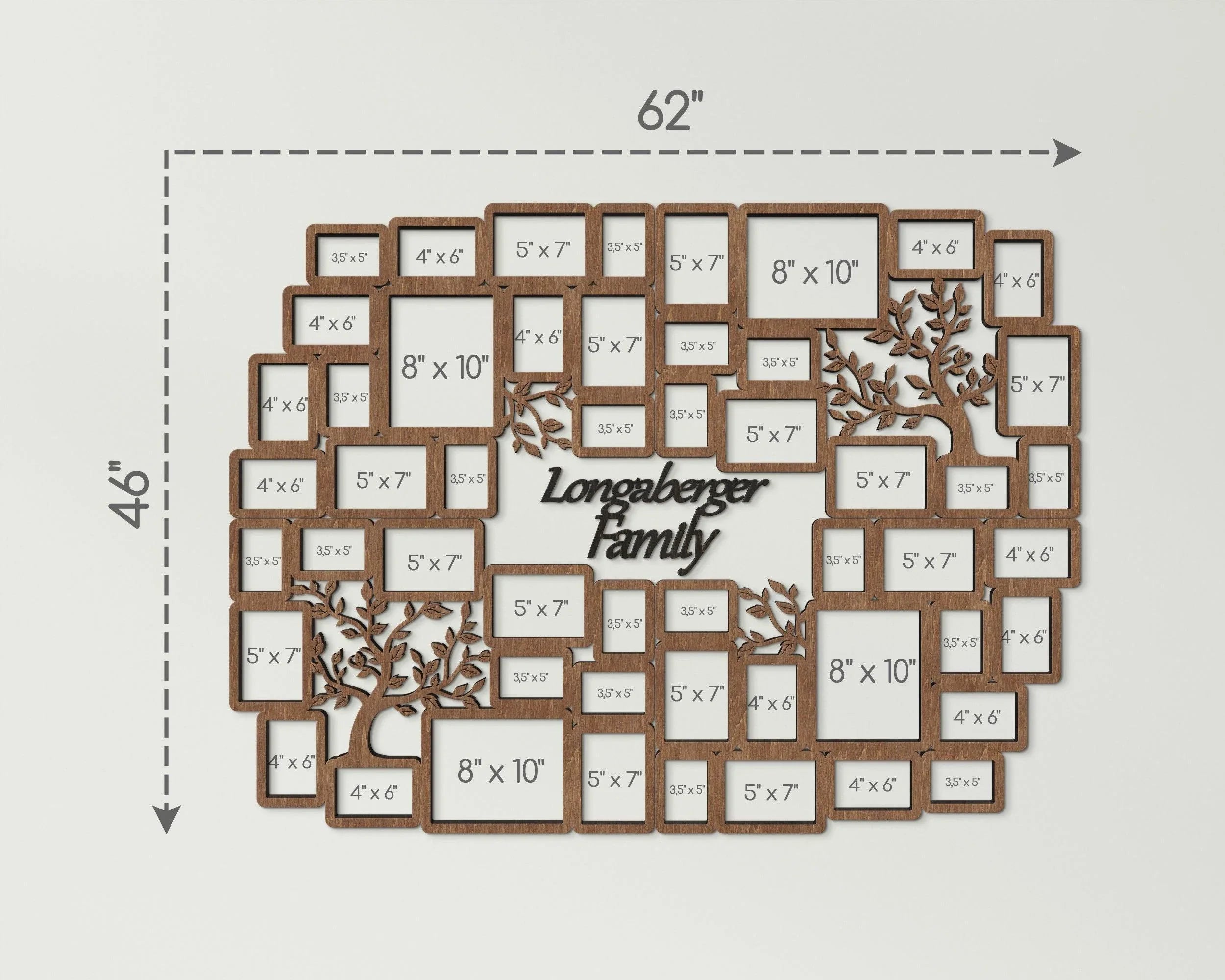 Personalized photo collage | Custom family tree | Large picture frame collage - The Frame Depot