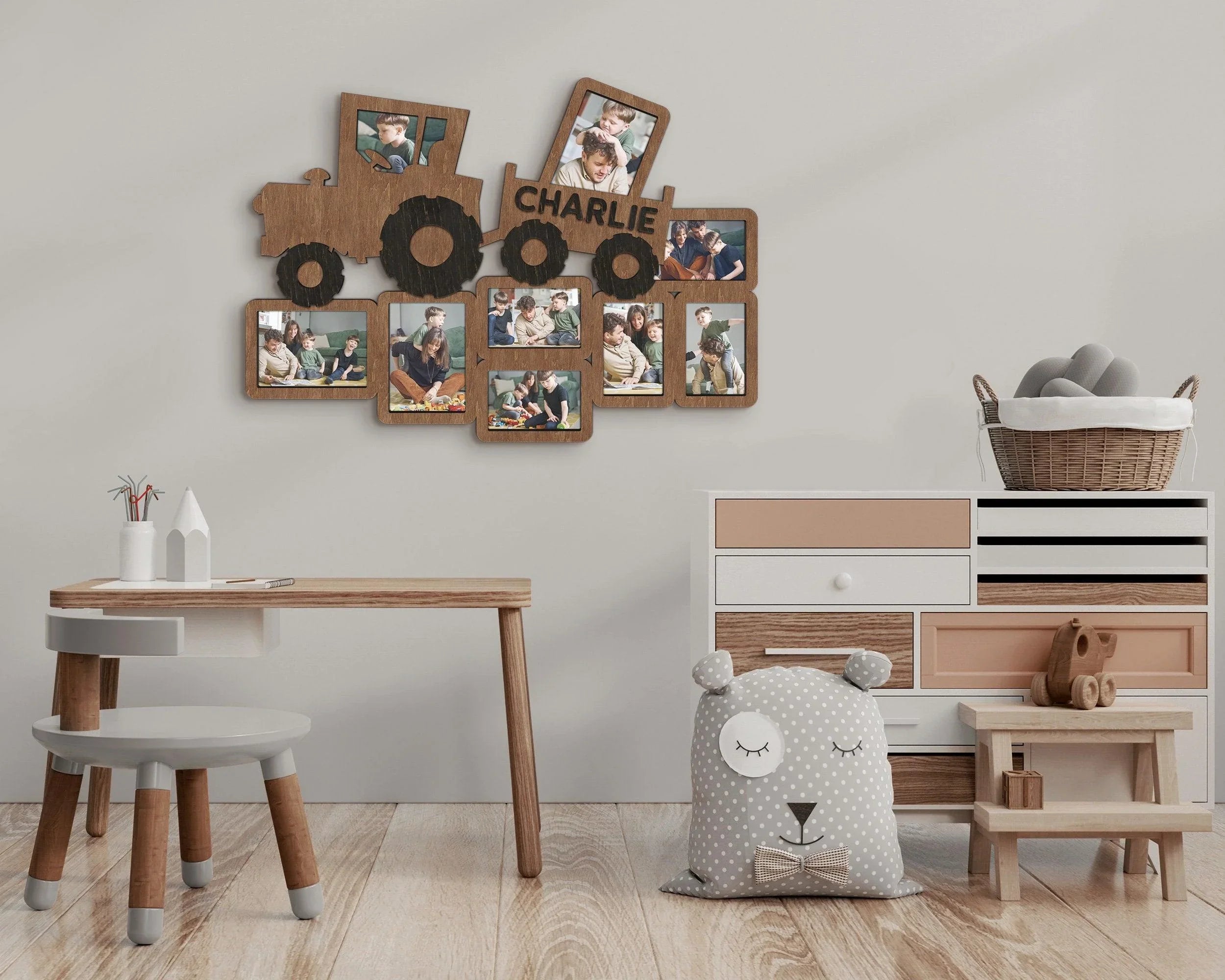 Tractor Collage | Personalized Kids Photo Frame - The Frame Depot