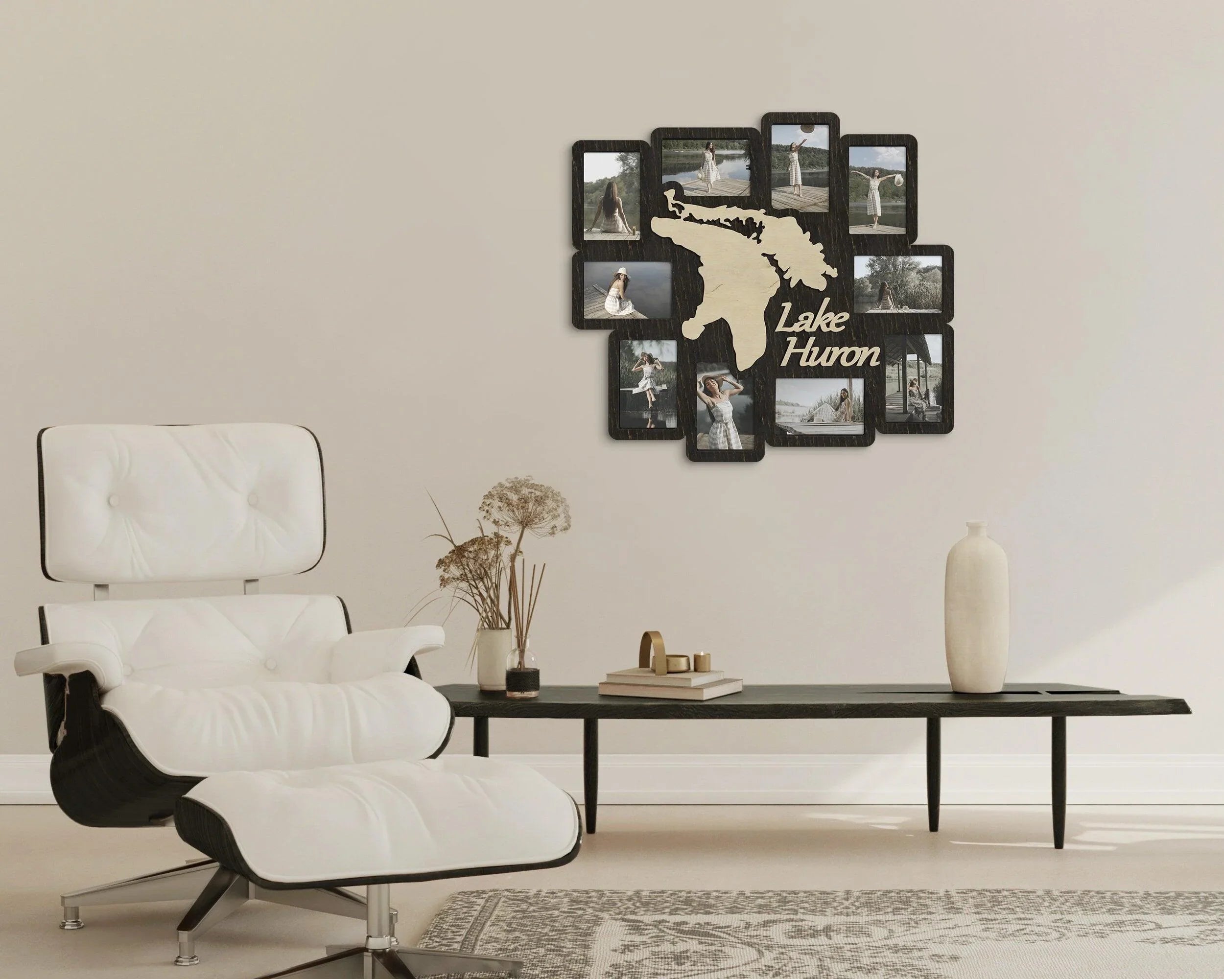 Personalized Lake Map | Picture Frame Collage - The Frame Depot