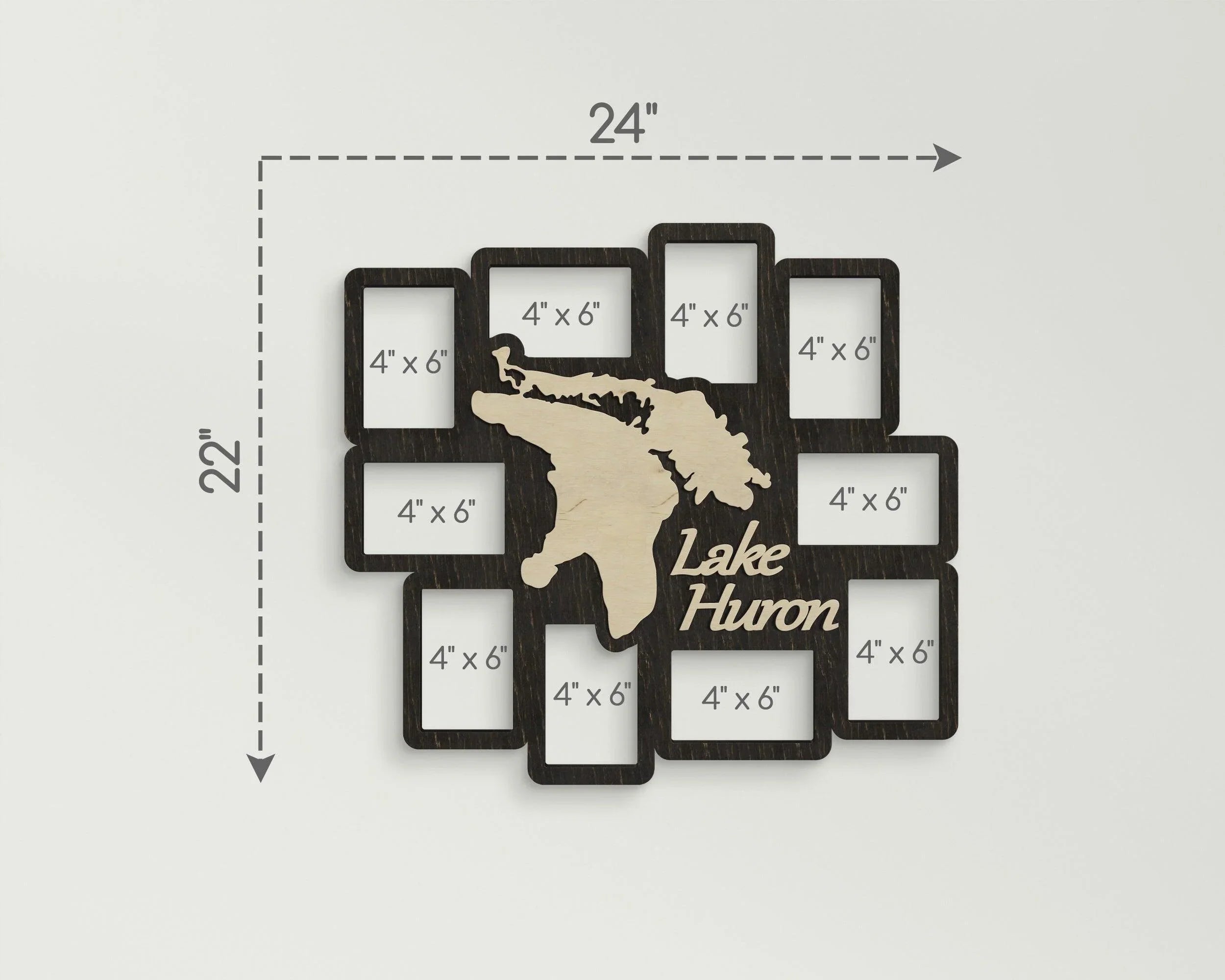 Personalized Lake Map | Picture Frame Collage - The Frame Depot