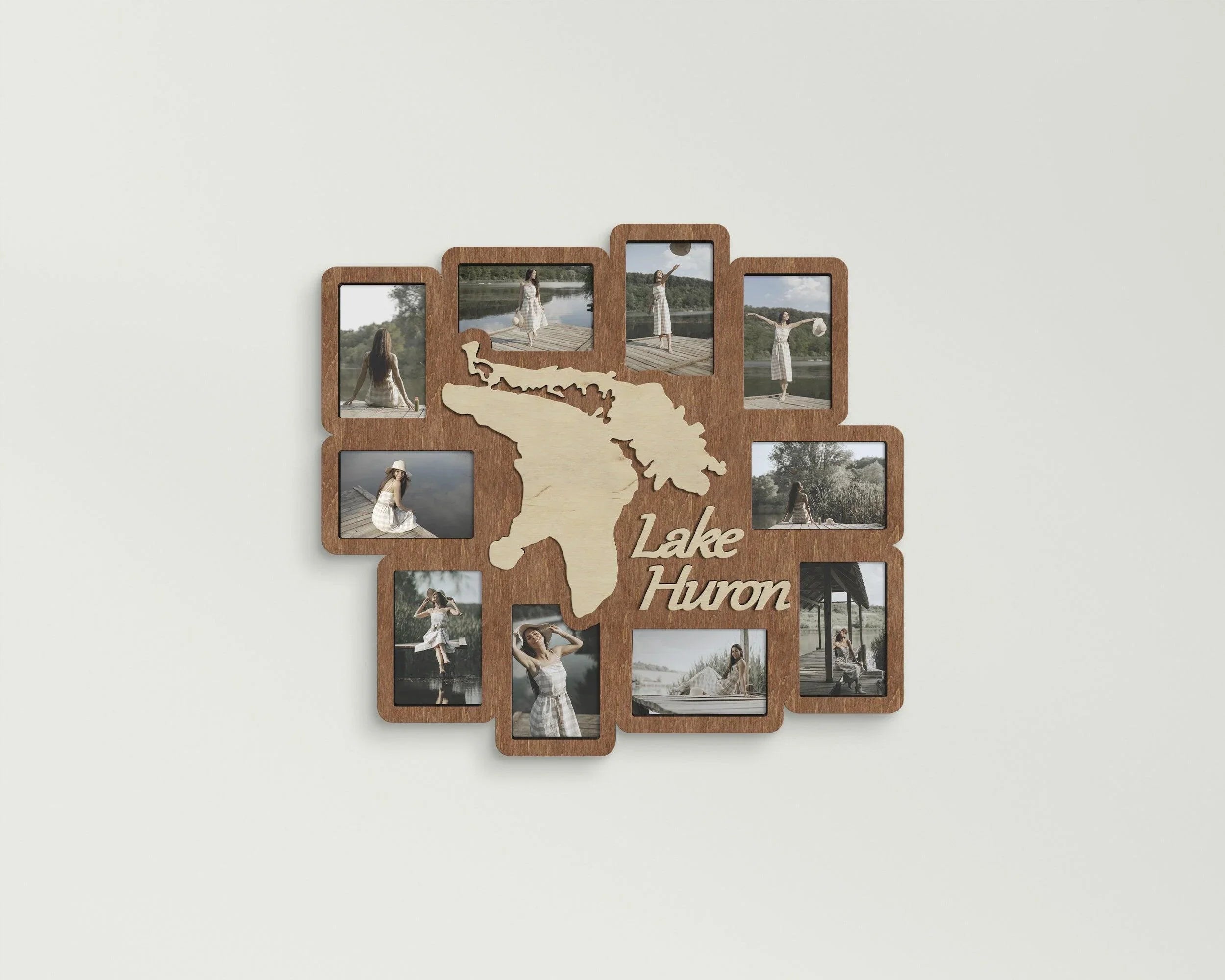Personalized Lake Map | Picture Frame Collage - The Frame Depot