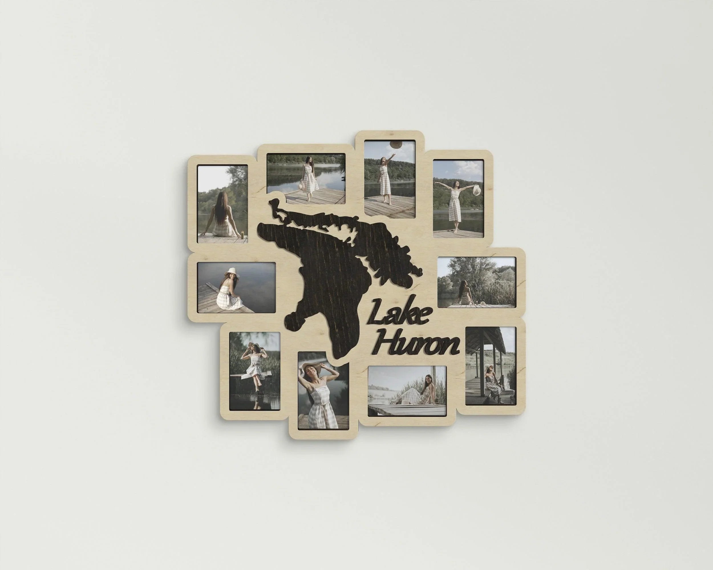 Personalized Lake Map | Picture Frame Collage - The Frame Depot