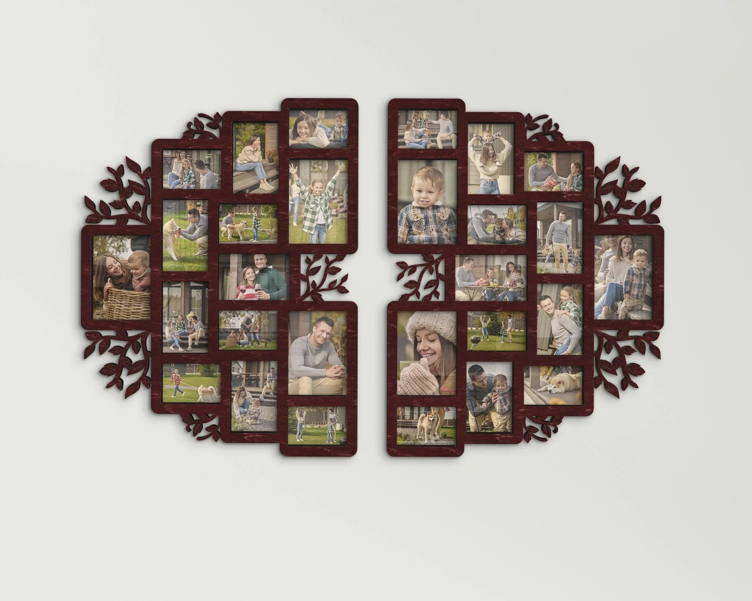 Split Picture Collage | Family Tree Wall Art | Custom Photo Frame Gallery - The Frame Depot