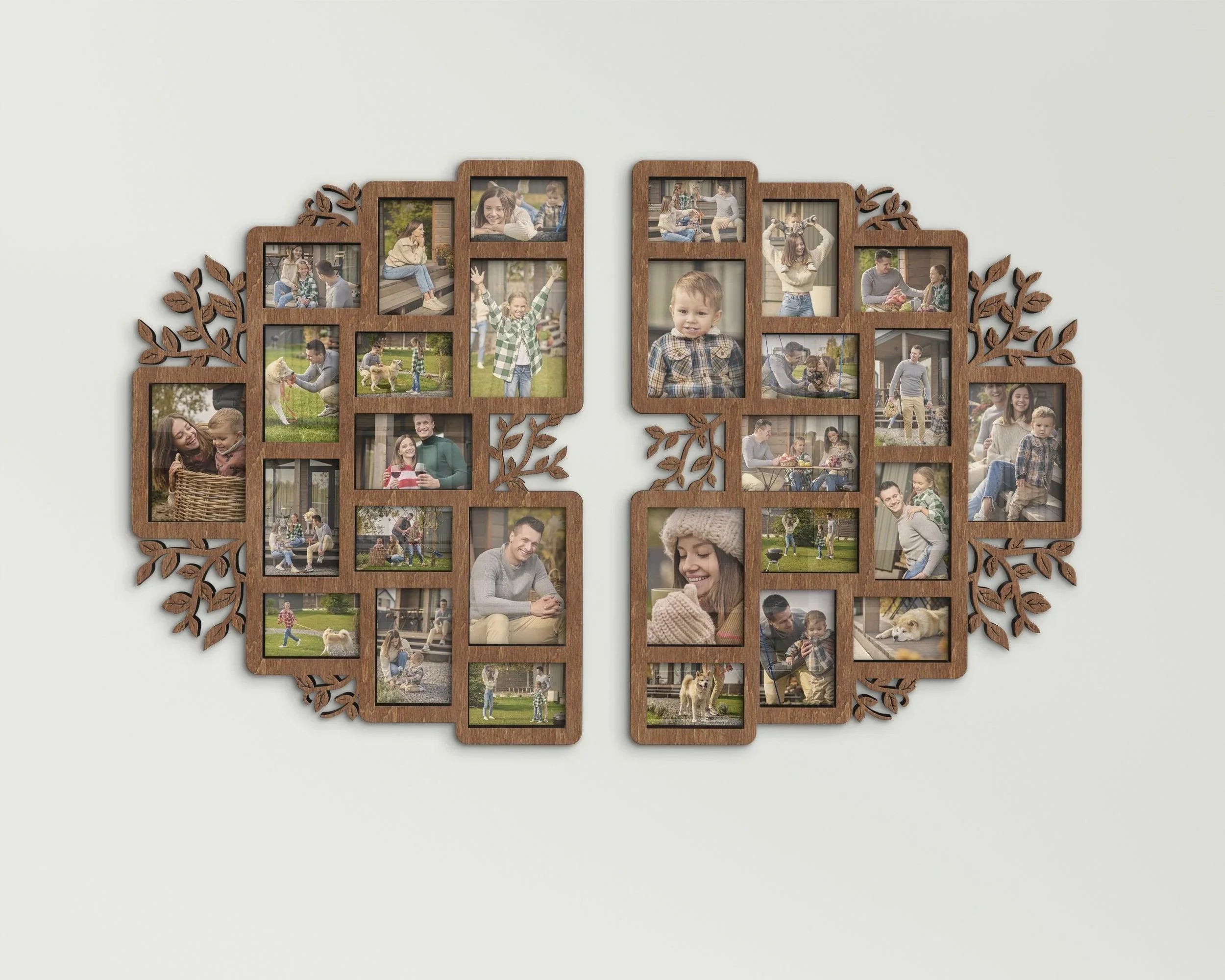 Split Picture Collage | Family Tree Wall Art | Custom Photo Frame Gallery - The Frame Depot