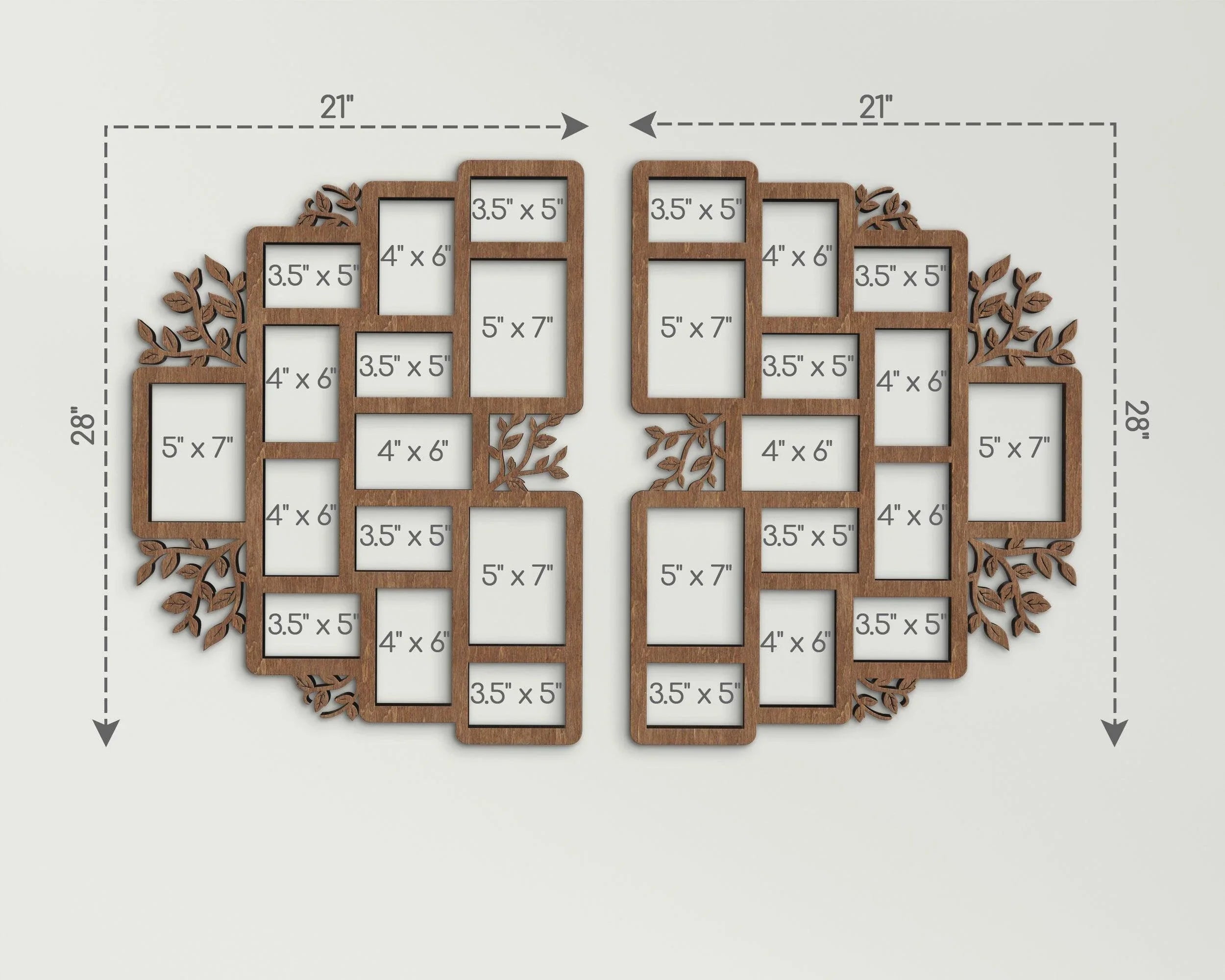 Split Picture Collage | Family Tree Wall Art | Custom Photo Frame Gallery - The Frame Depot