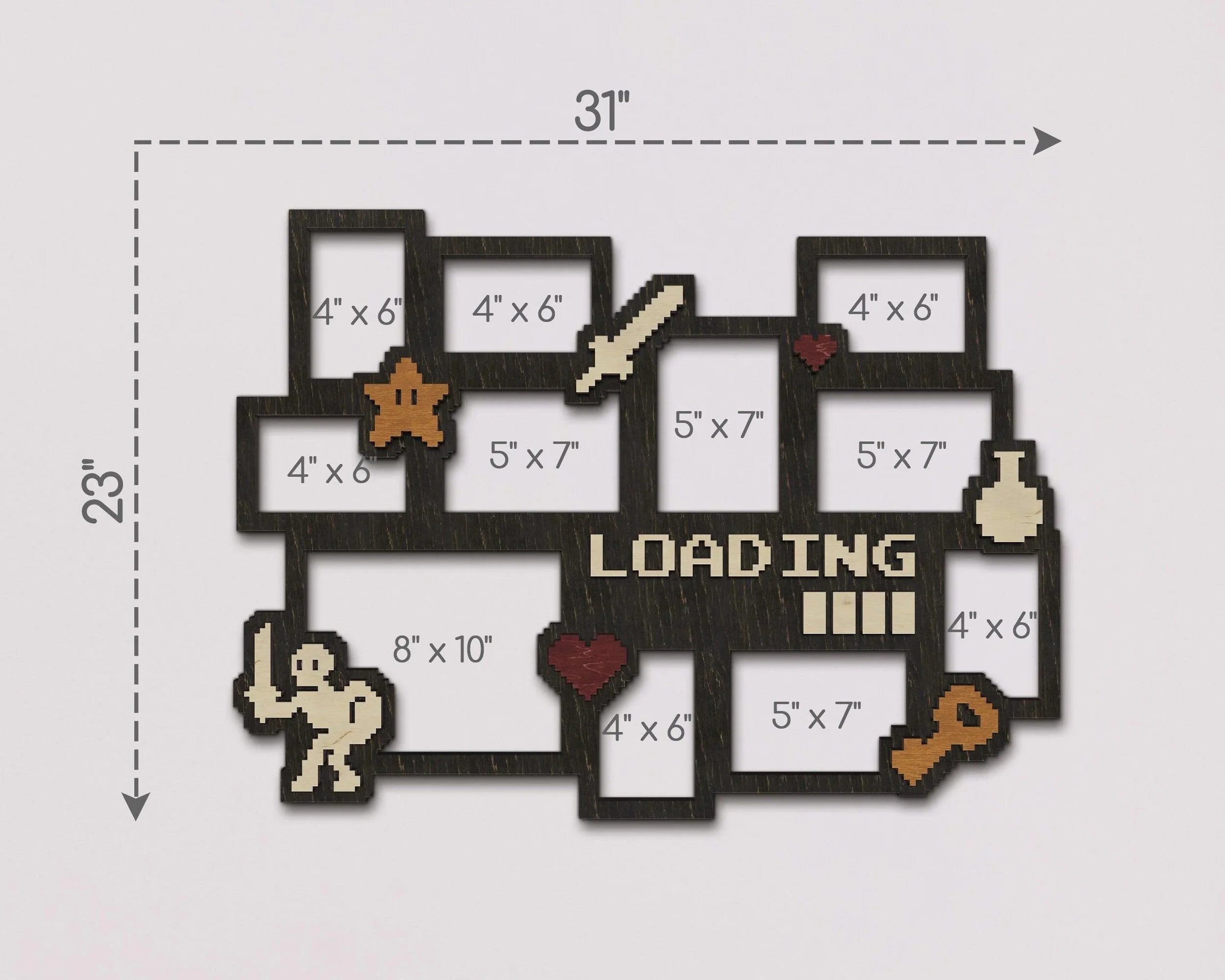 Gaming Picture Frame Collage | Minecraft Loading Bar - The Frame Depot