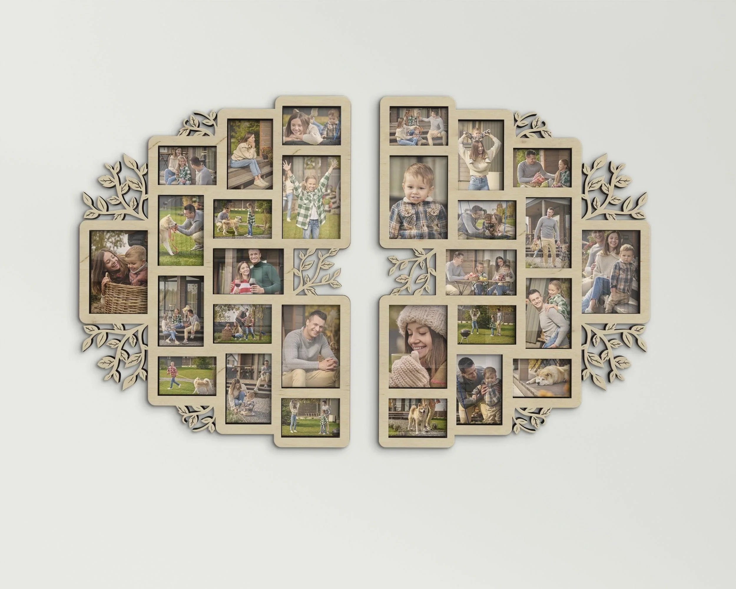 Split Picture Collage | Family Tree Wall Art | Custom Photo Frame Gallery - The Frame Depot