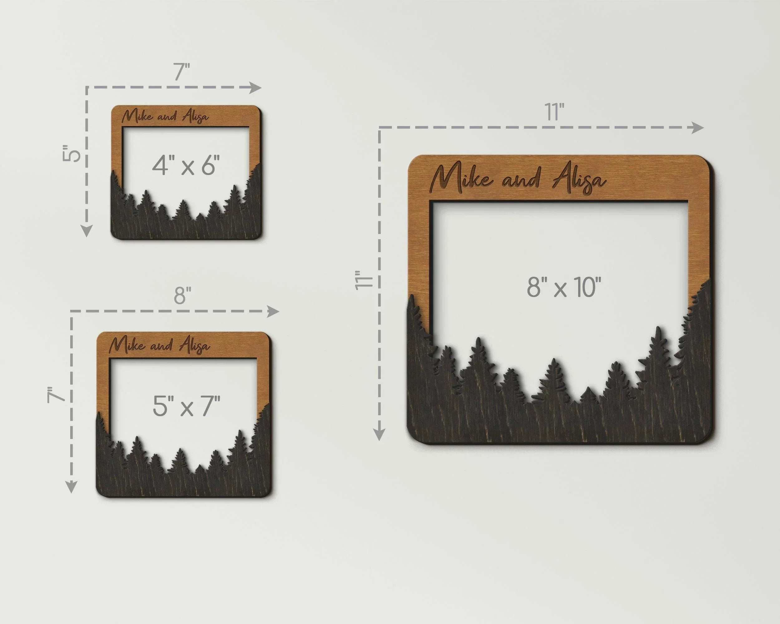 Forest Photo Frame | Personalized Picture Frame | Nature Frame for Hiking - The Frame Depot