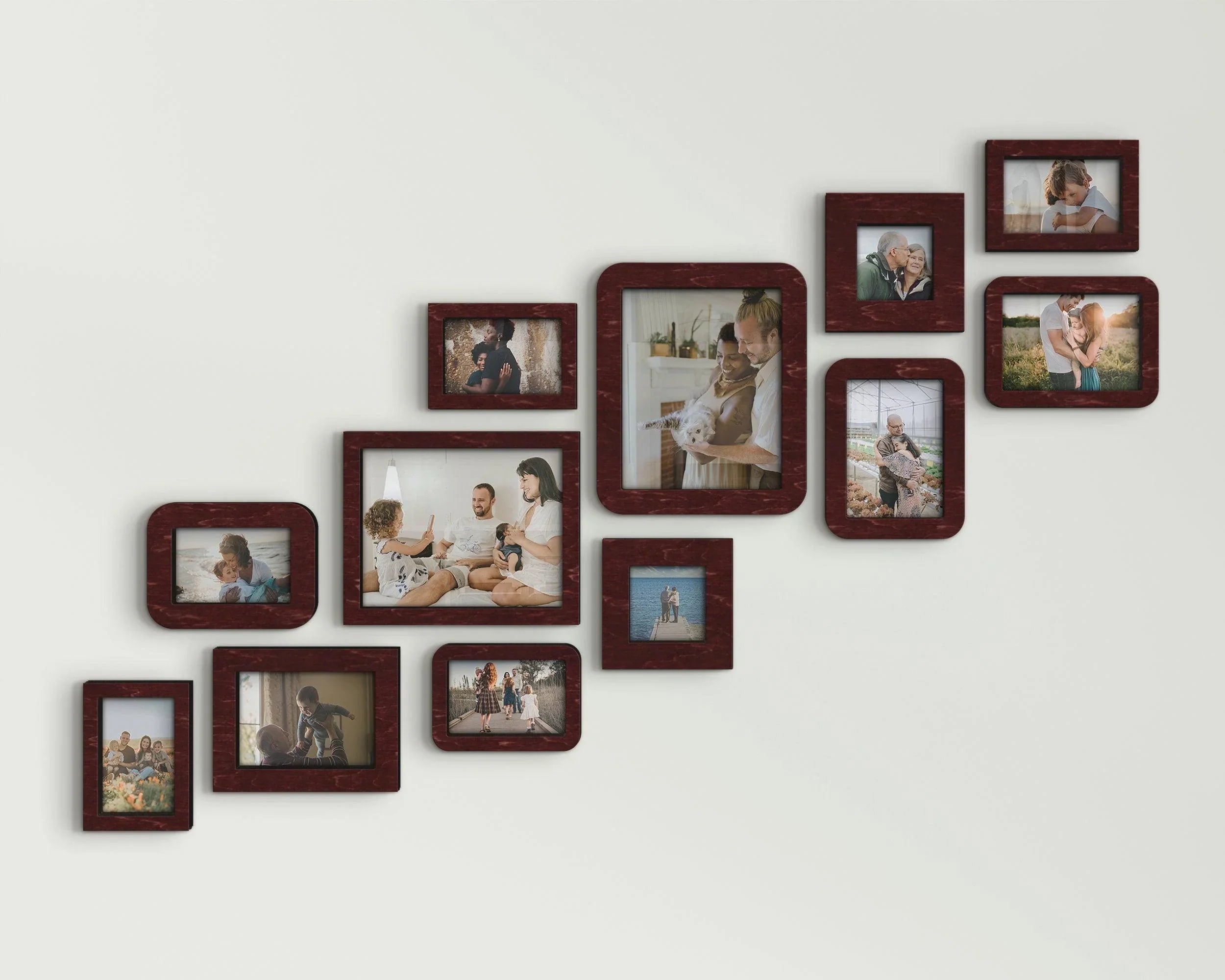 Staircase Picture Frame Set | Multiple Wall Frames | Family Photo Frame - The Frame Depot